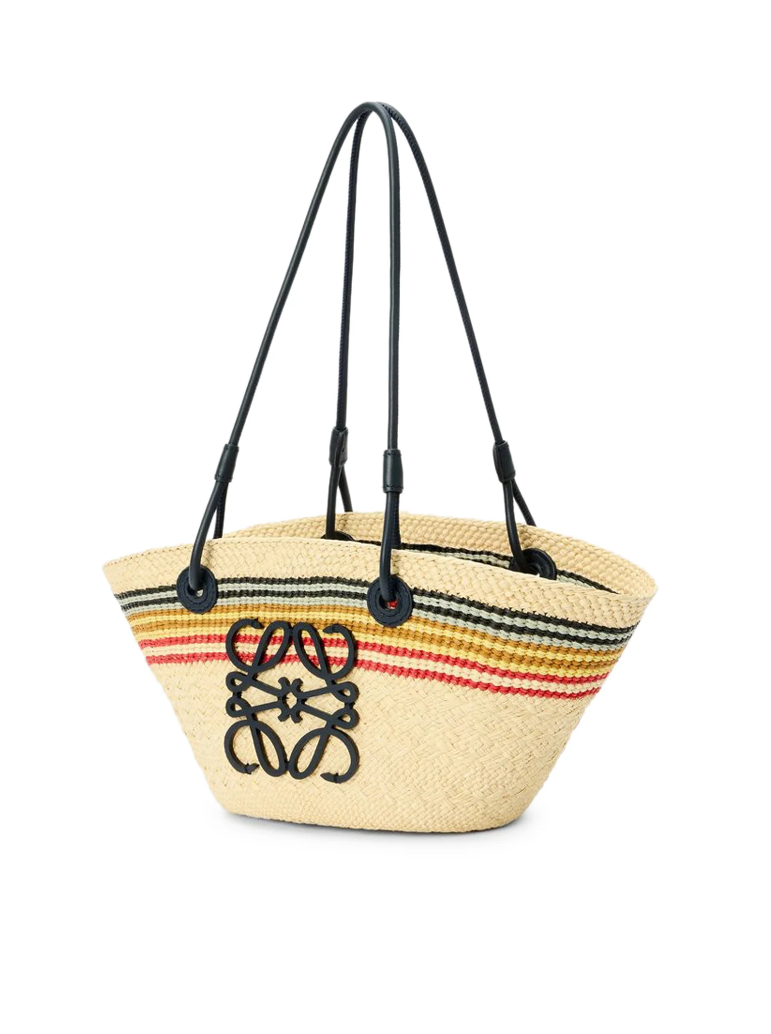 ANAGRAM SMALL BASKET BAG IN IRACA PALM AND CALFSKIN - Image 4