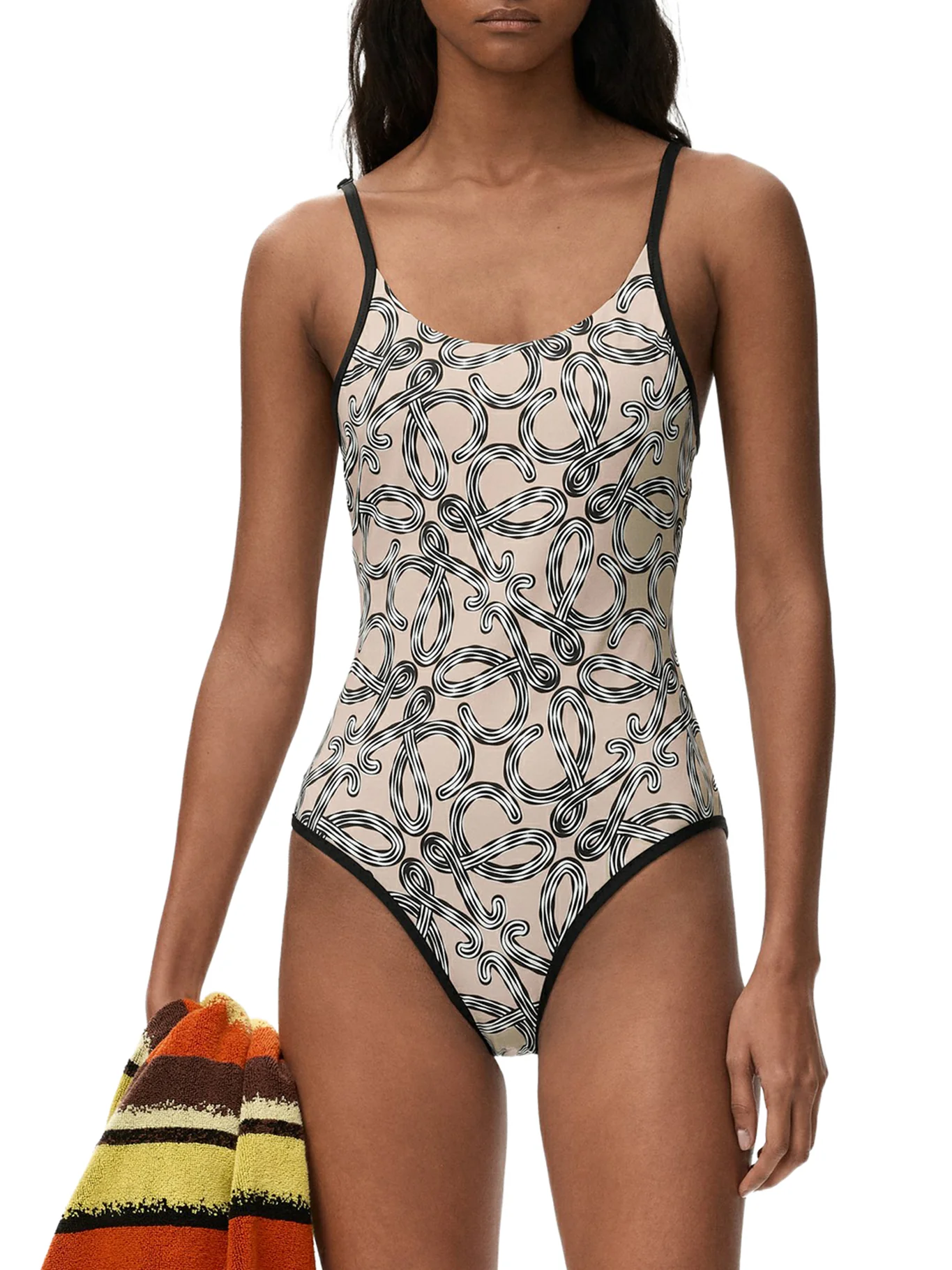 TECHNICAL JERSEY SWIMSUIT WITH ALL-OVER ANAGRAM PRINT - Image 3