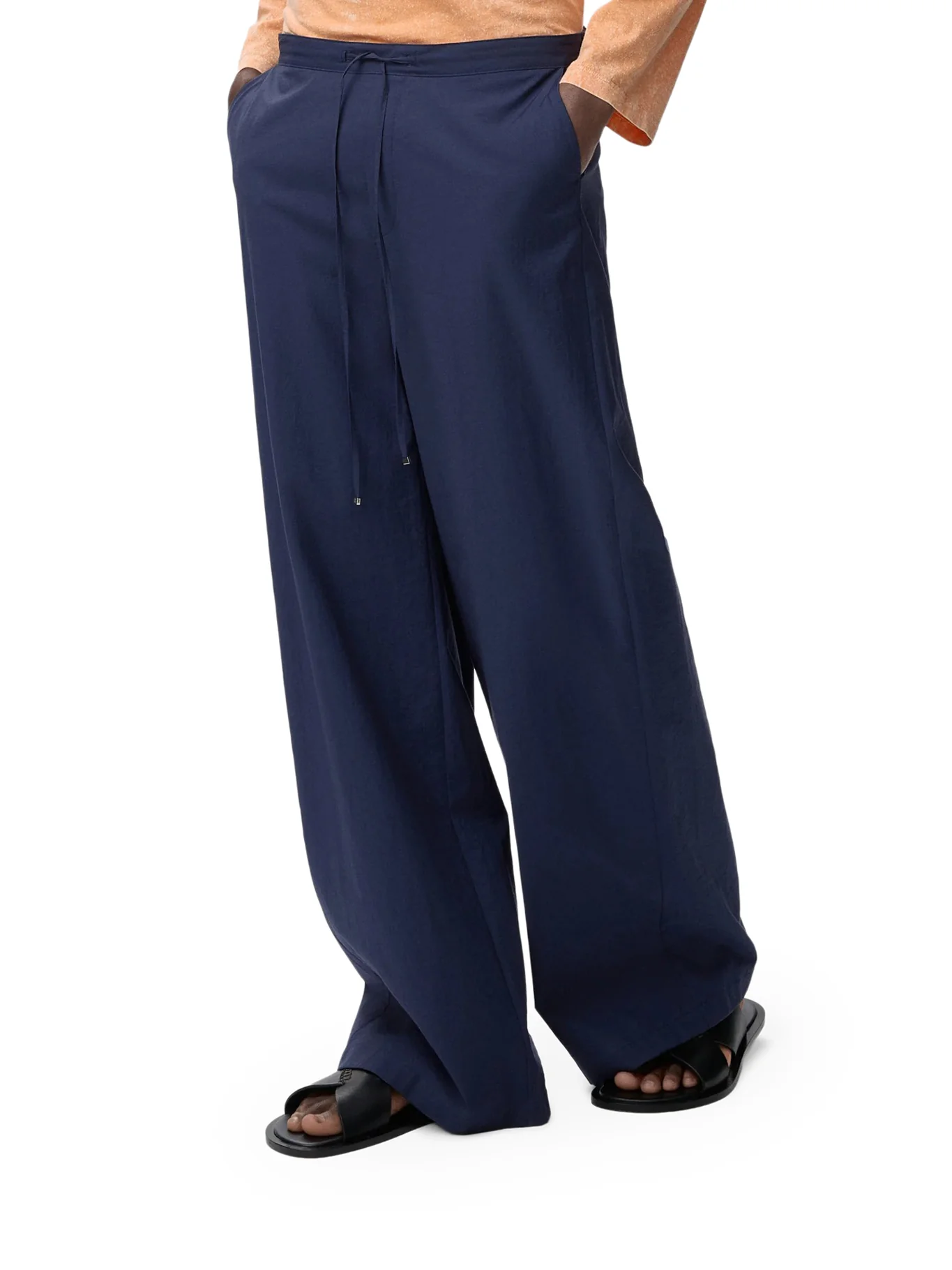 TROUSERS IN LIGHTWEIGHT TEXTURED COTTON POPLIN BLEND - Image 3