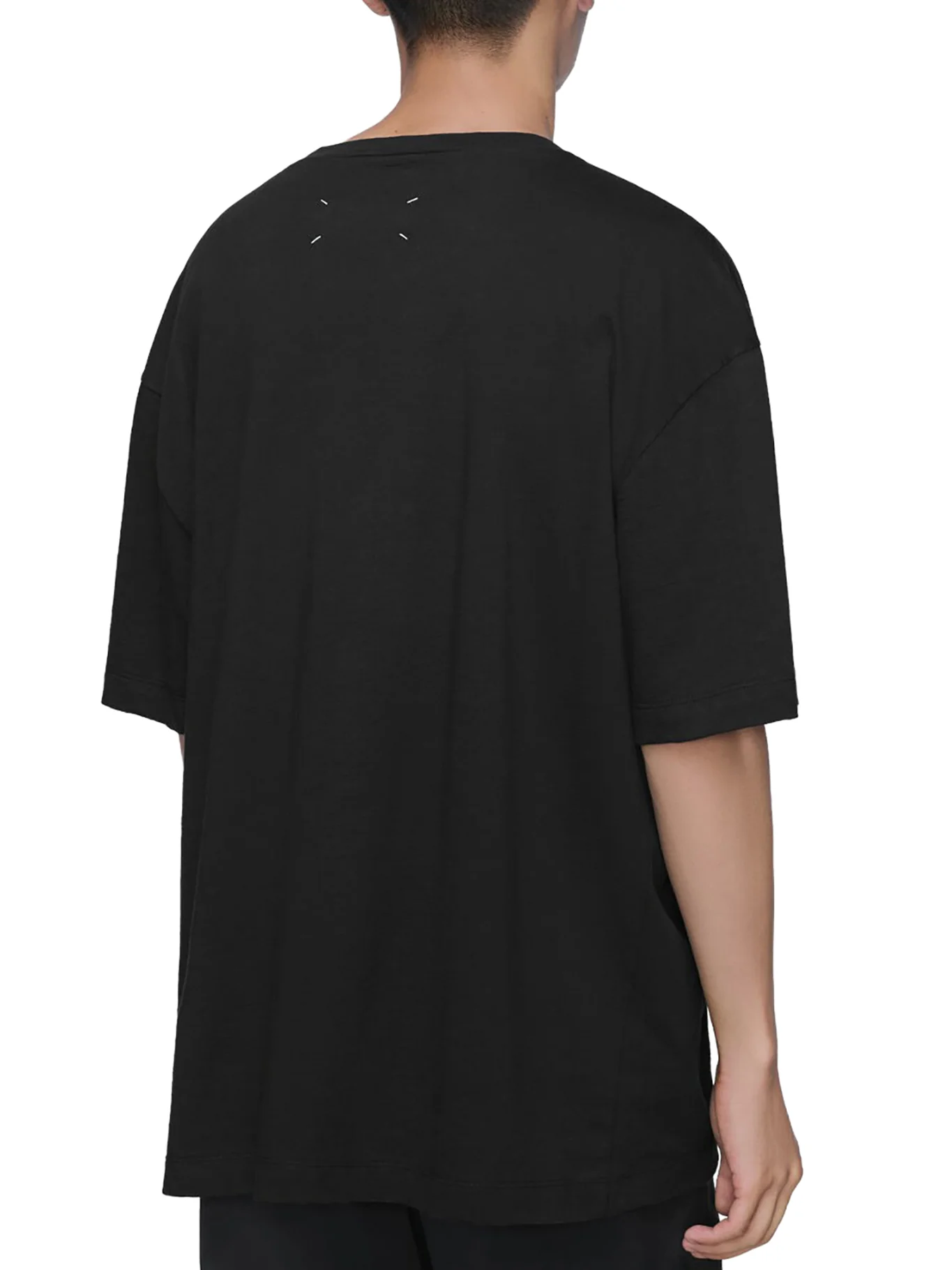 COTTON T-SHIRT WITH TONE-ON-TONE LETTERING PRINT - Image 3