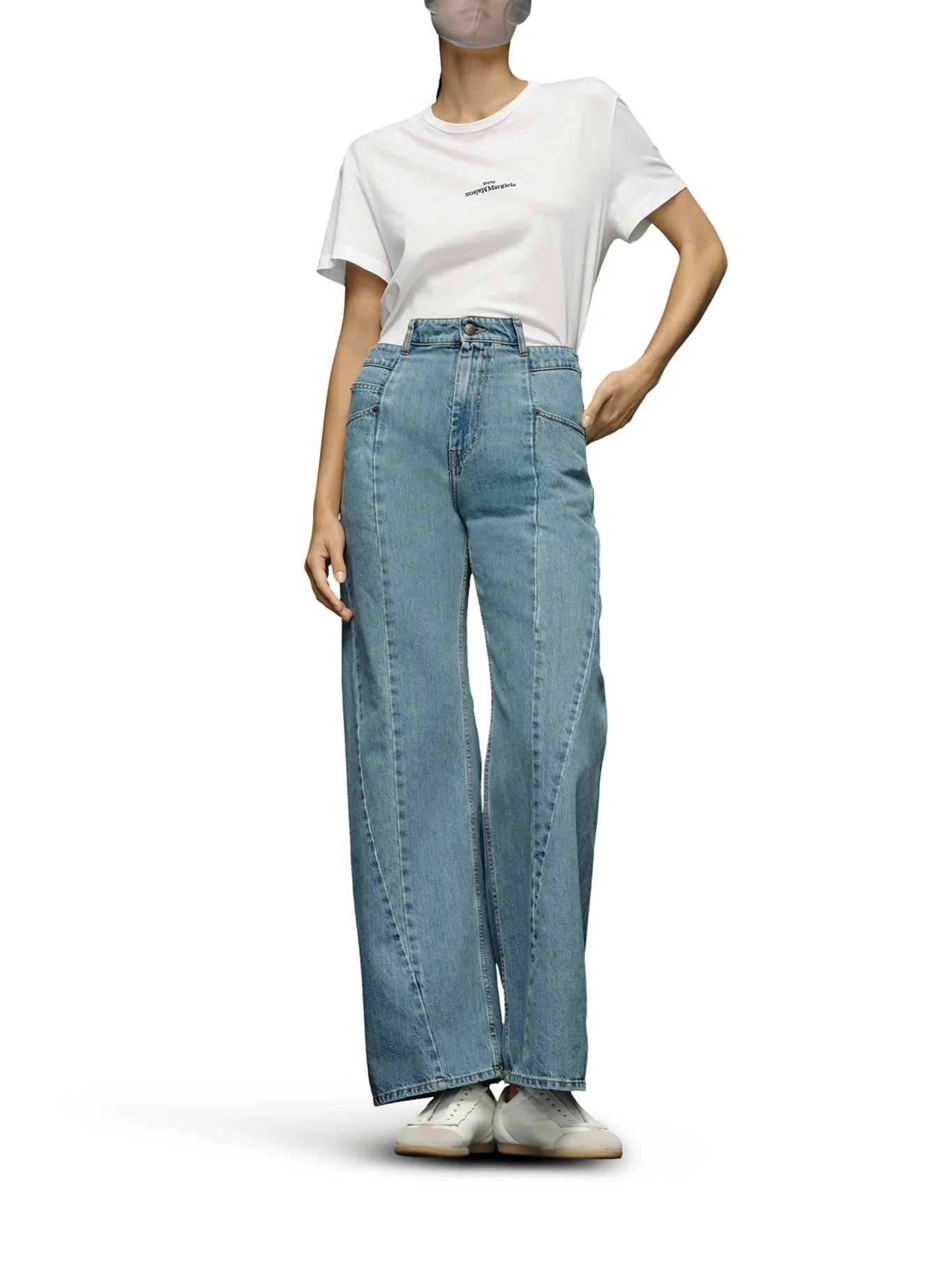 DENIM JEANS WITH CUT-OUT DETAIL - Image 2