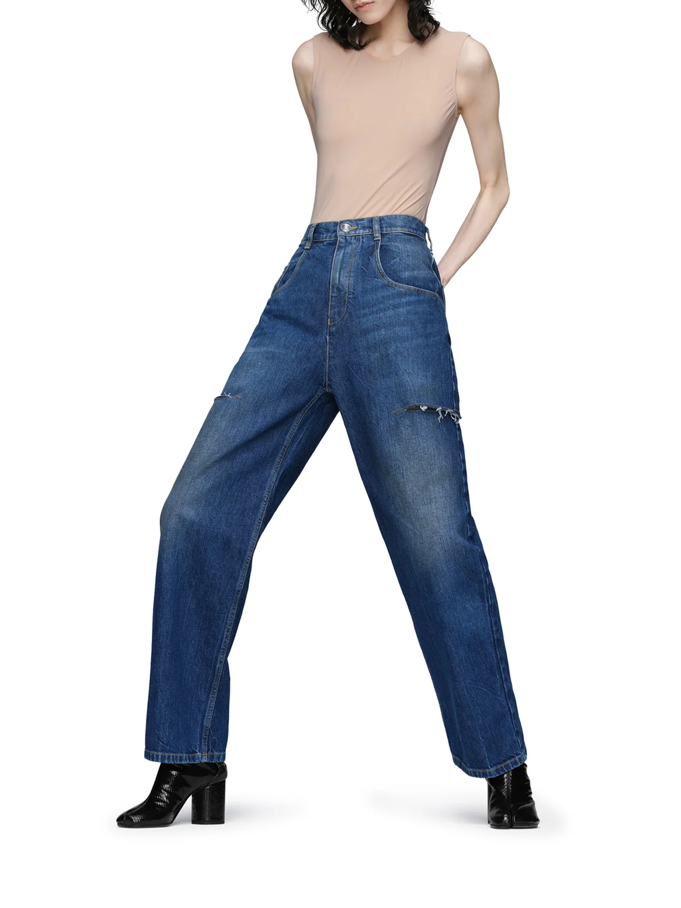 SLEEVELESS BODYSUIT IN TECHNICAL JERSEY - Image 2