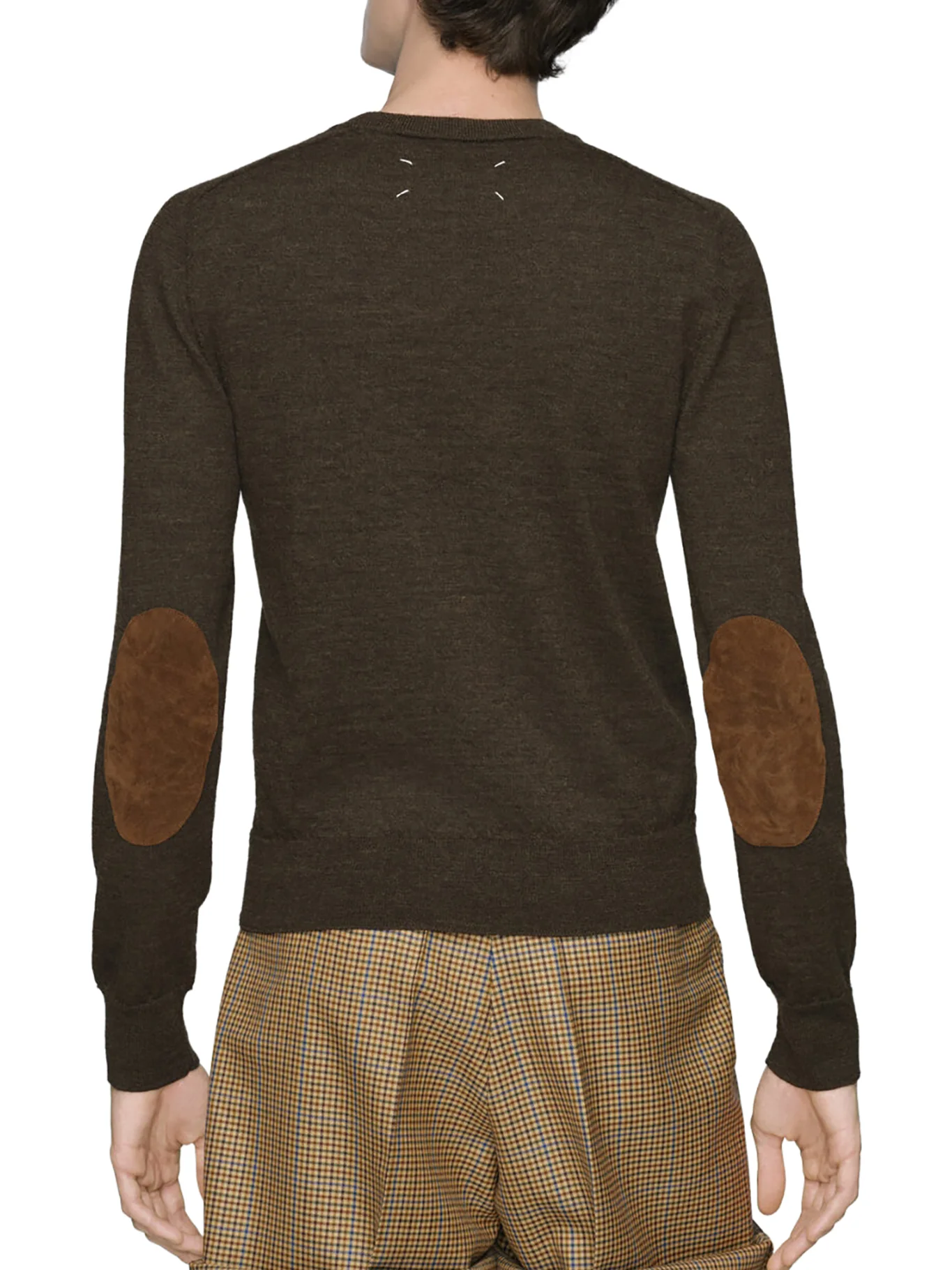 WOOL SWEATER WITH ELBOW PATCHES - Image 4
