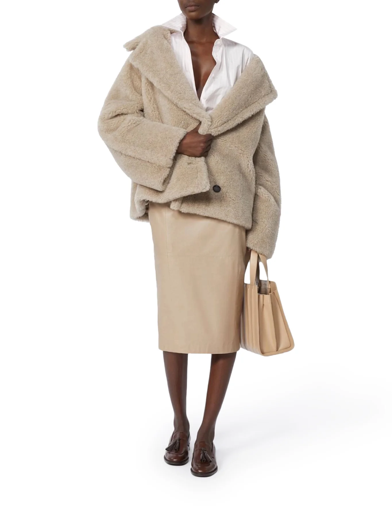 ALPACA AND CASHMERE TEDDY COAT - Image 2