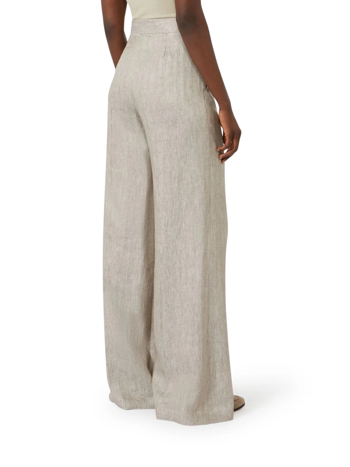 CHEVRON LINEN BATAVIA TROUSERS - Image 4