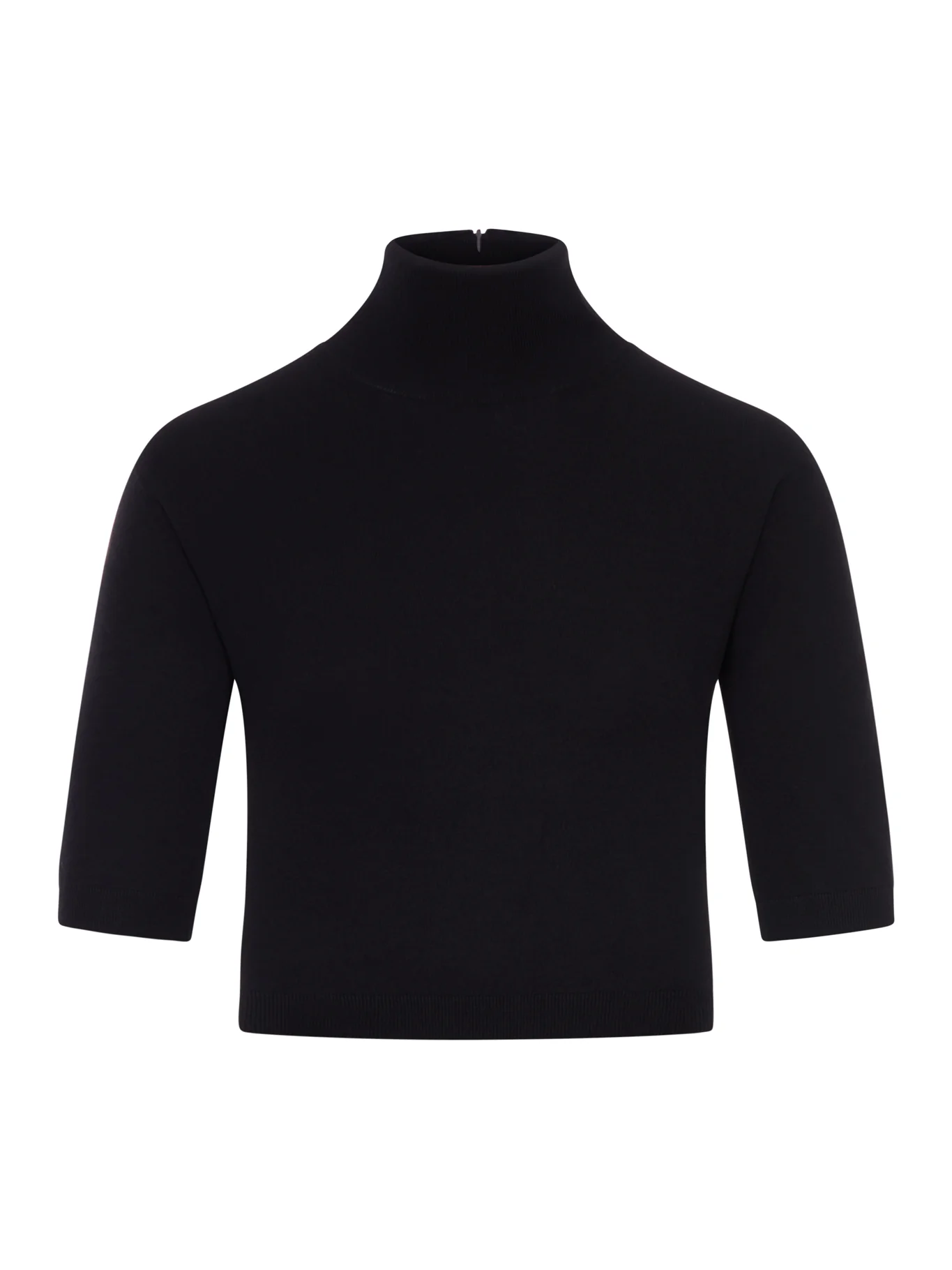 CROP TURTLENECK IN STRETCH FABRIC