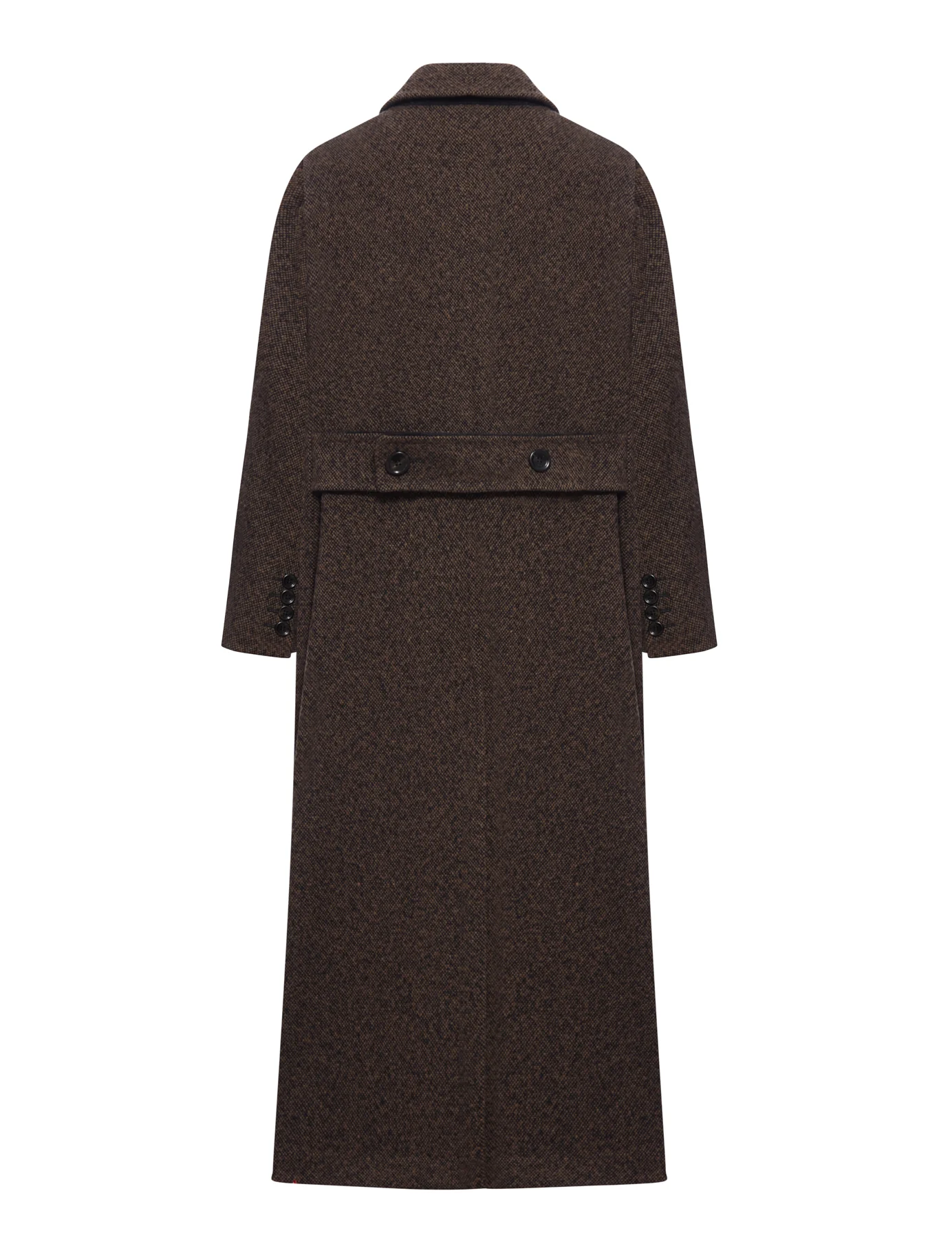 LONG DOUBLE-BREASTED WOOL COAT - Image 2