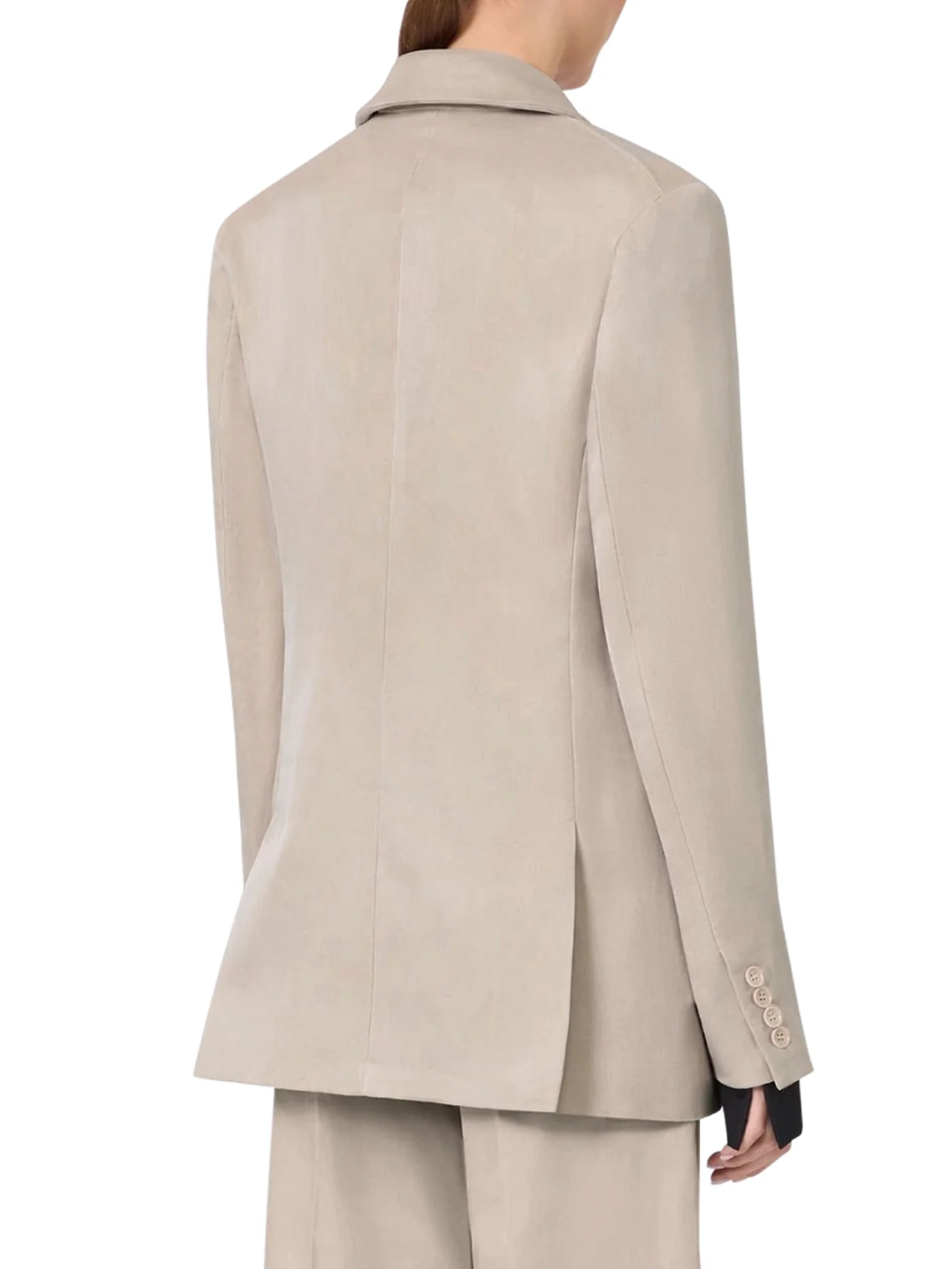 OVER BLAZER IN LINEN CANVAS AND ORGANZA - Image 3