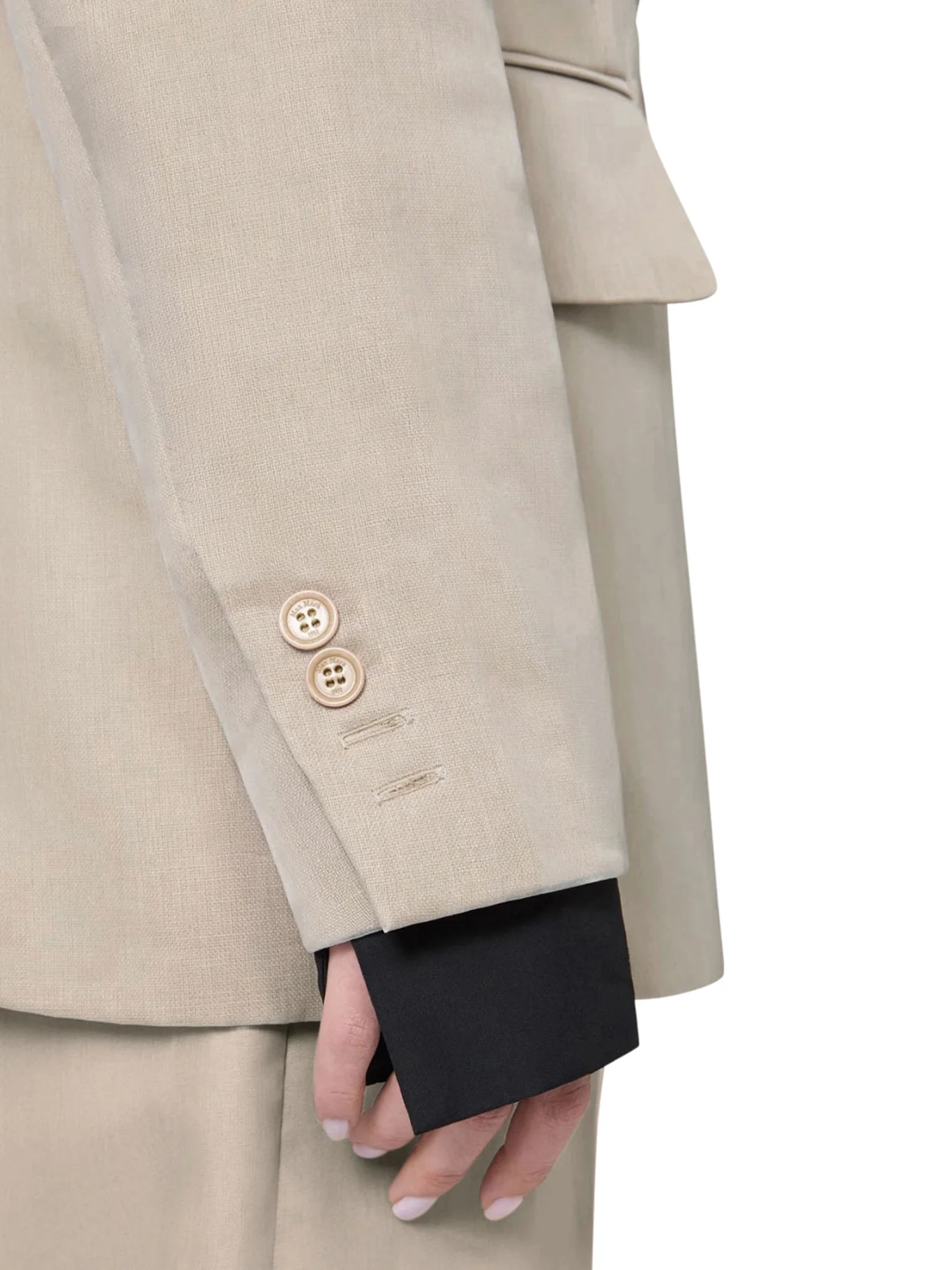 OVER BLAZER IN LINEN CANVAS AND ORGANZA - Image 4