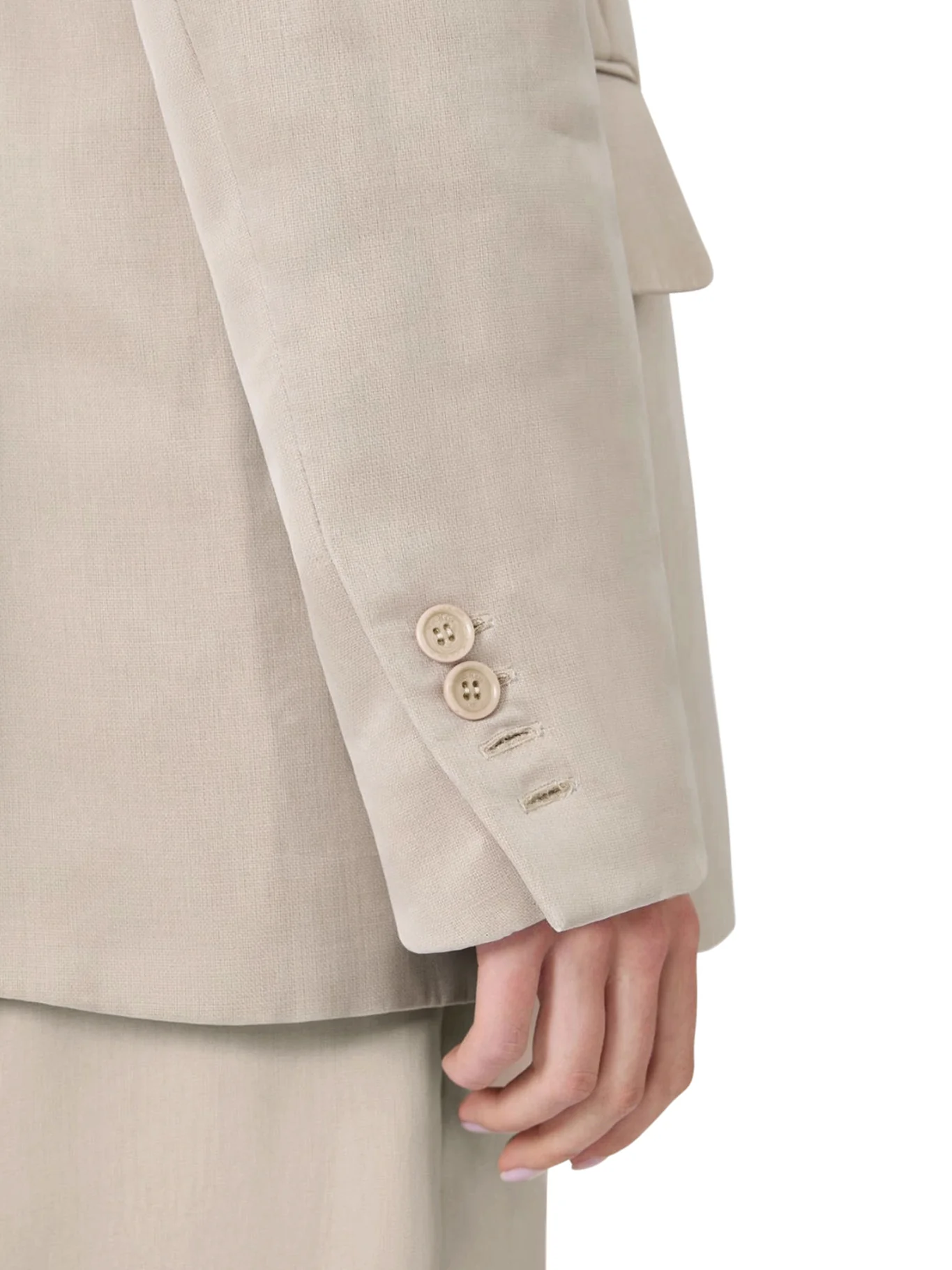 OVER BLAZER IN LINEN CANVAS AND ORGANZA - Image 5