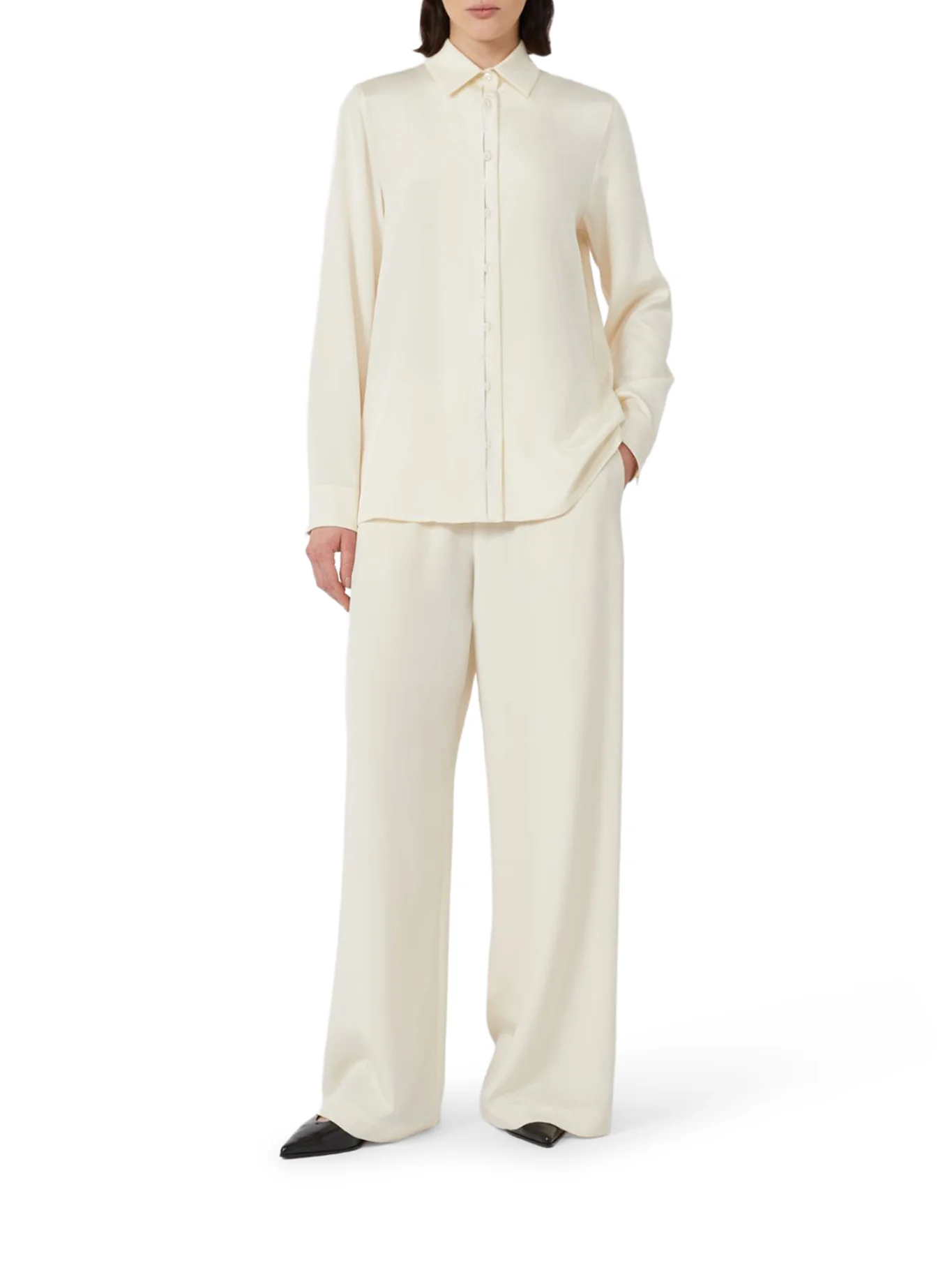 COMFORT PANTS IN STRETCH CRÊPE DE CHINE - Image 2