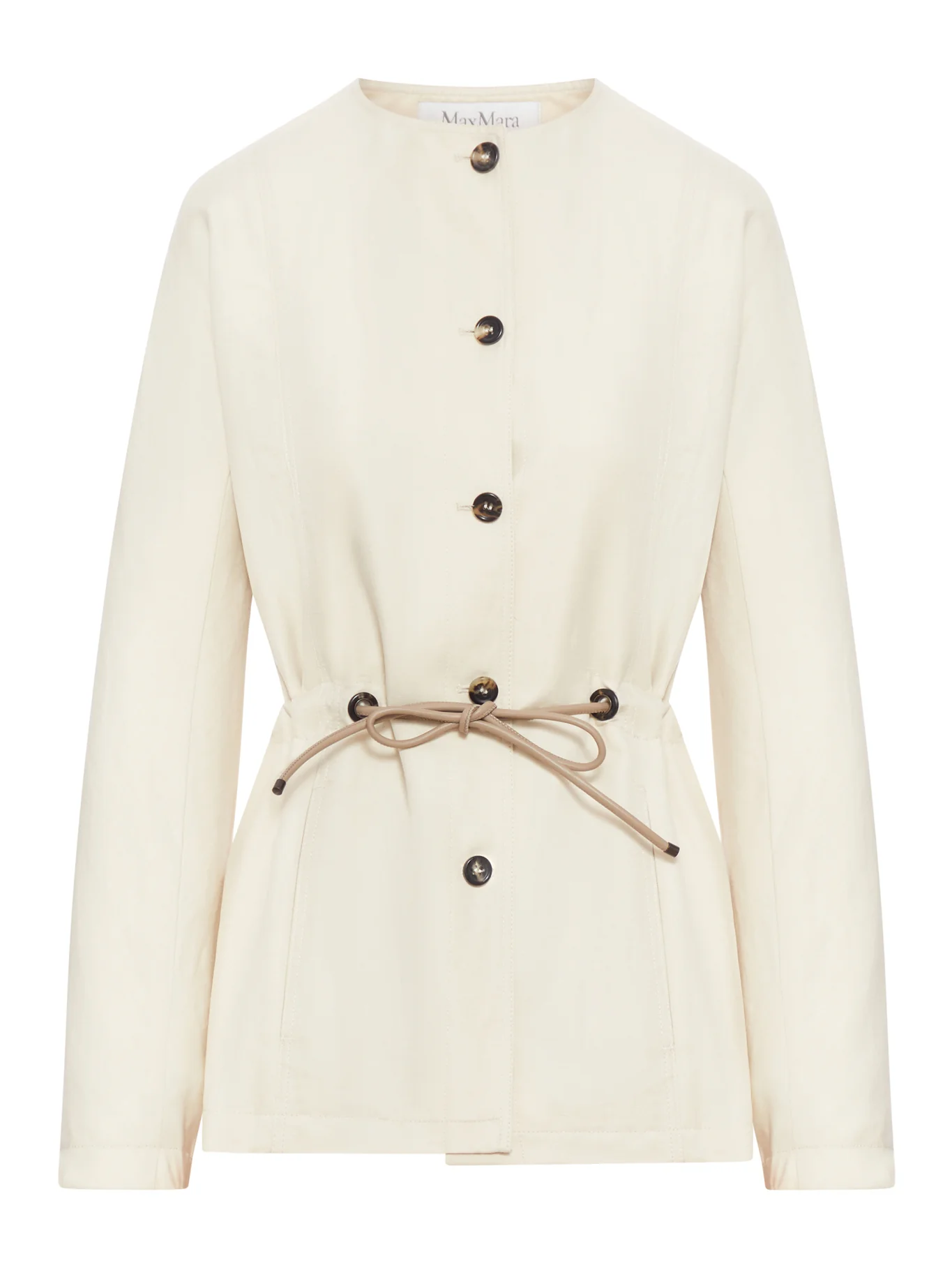 SILK AND LINEN JACKET WITH DRAWSTRING