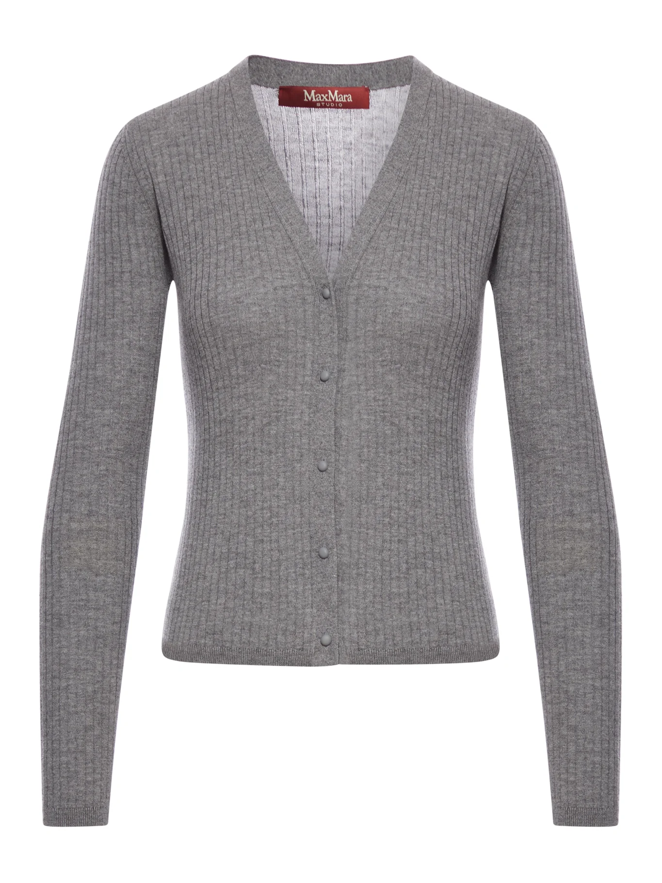 RIBBED SILK CARDIGAN