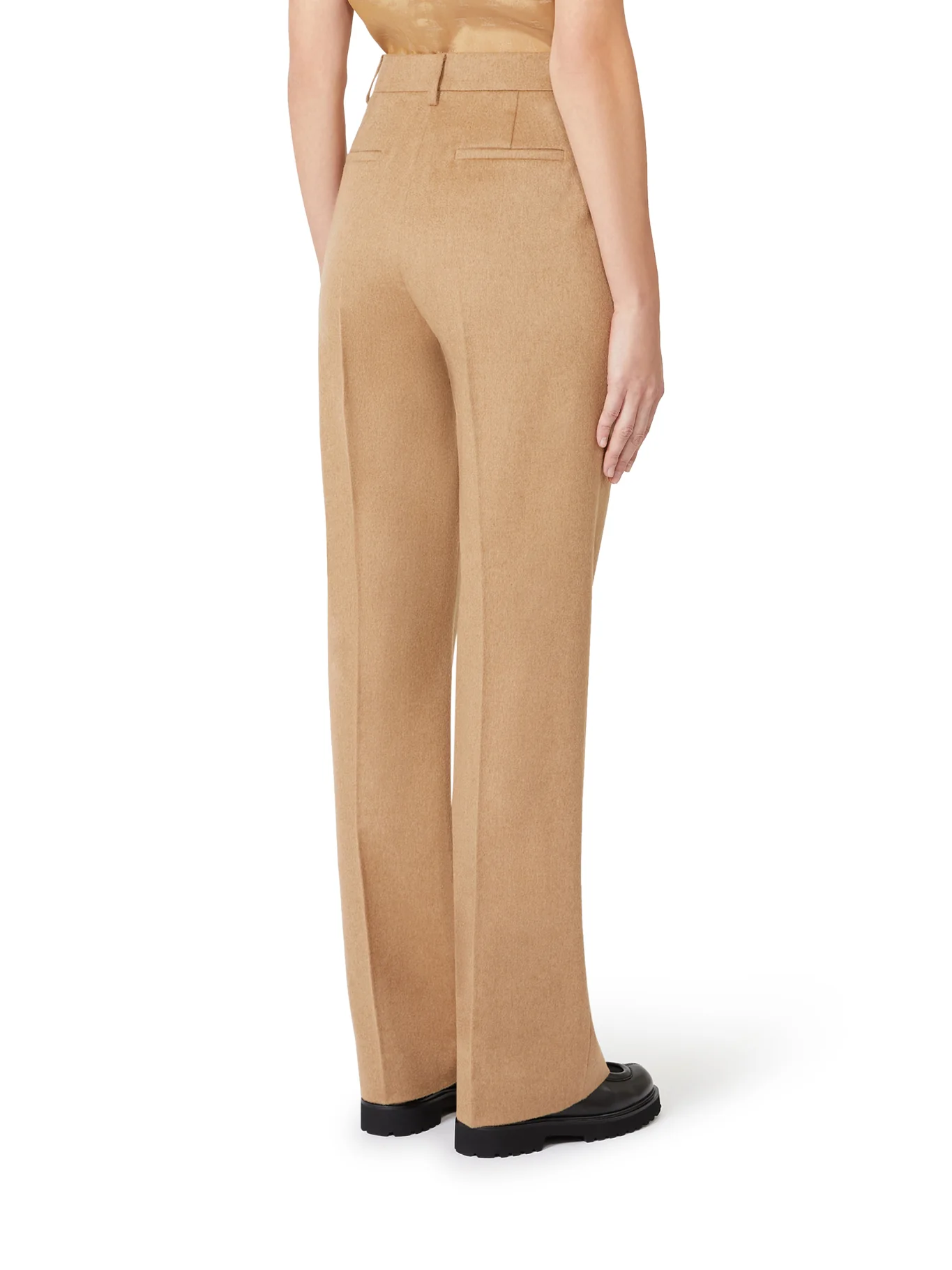 TAILORED CHARCOAL LEATHER TROUSERS - Image 4