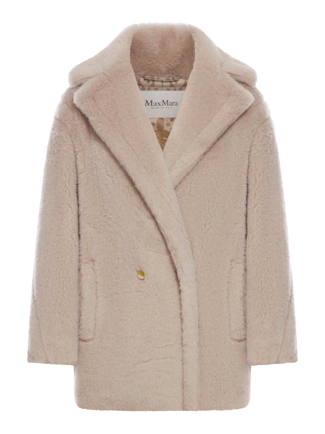TEDDY BEAR ICON SHORT COAT IN ALPACA AND WOOL