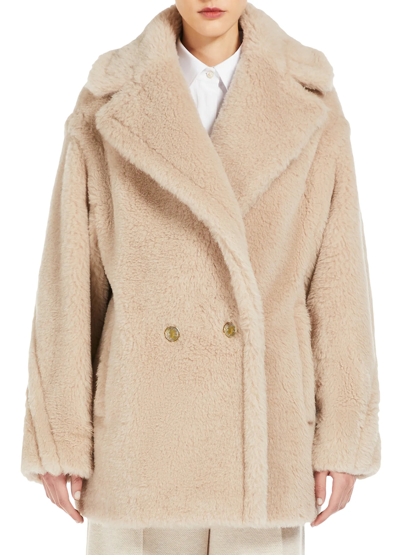 TEDDY BEAR ICON SHORT COAT IN ALPACA AND WOOL - Image 4
