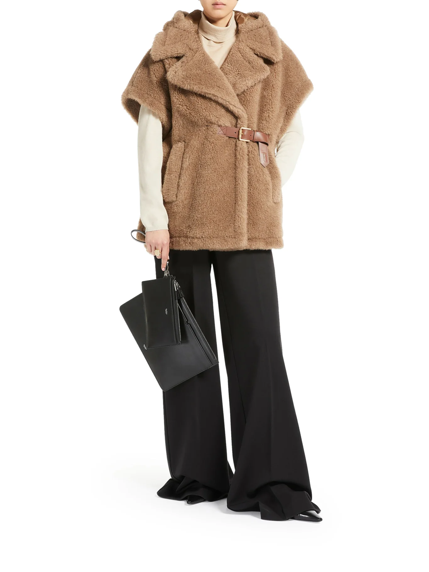 TEDDY FABRIC VEST CAPE - Image 2