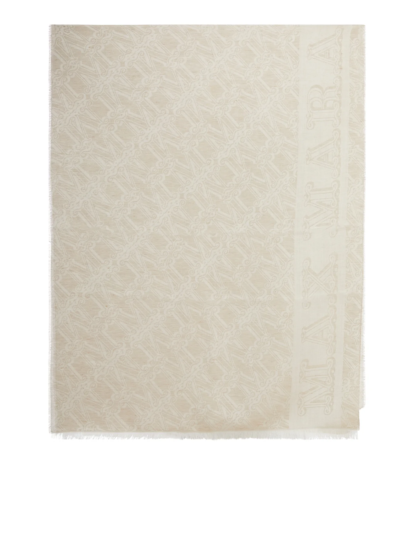VETUSTA WOOL AND SILK SCARF WITH JACQUARD LOGO