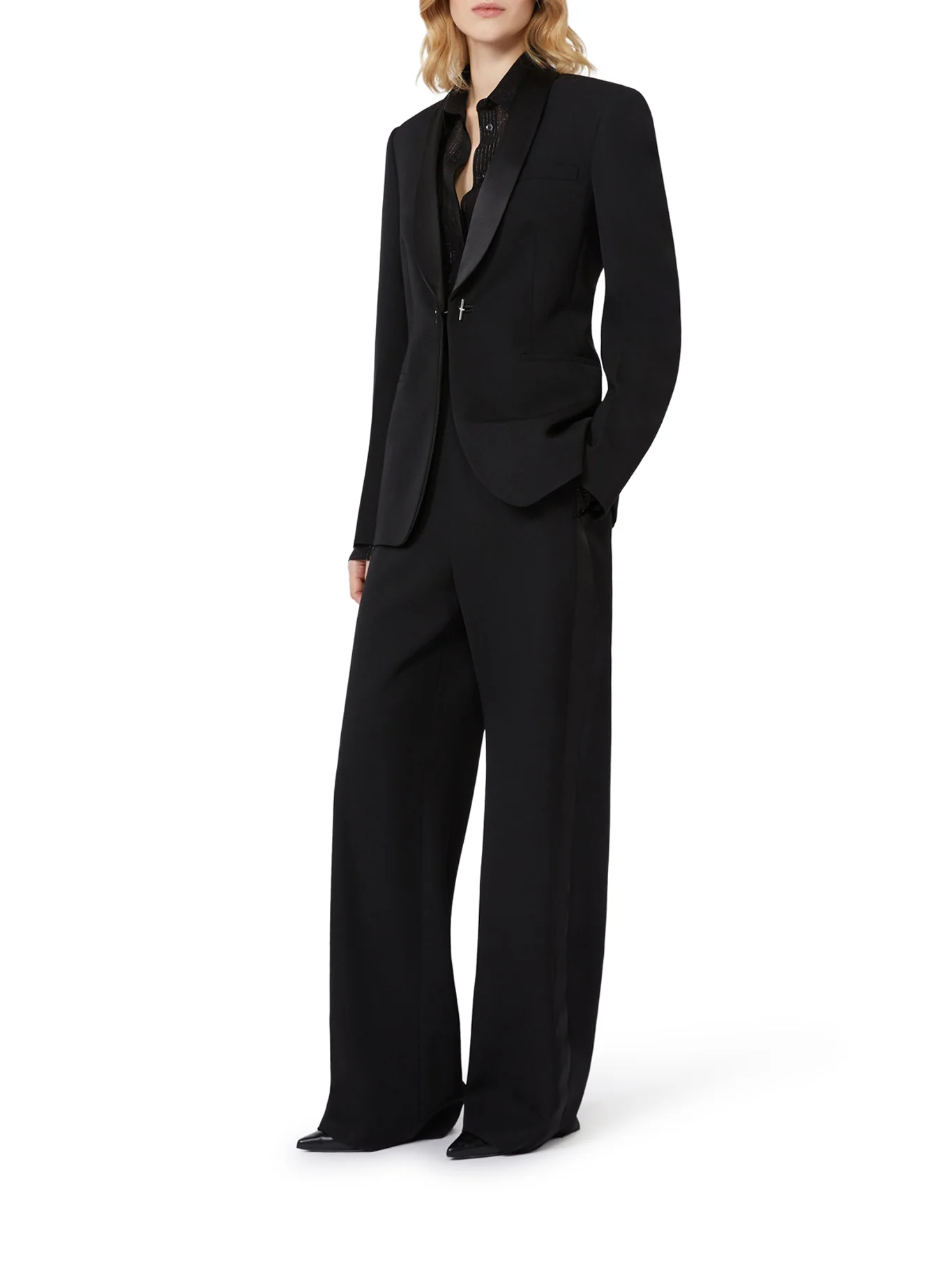 SATIRE TROUSERS IN WOOL GABARDINE - Image 2