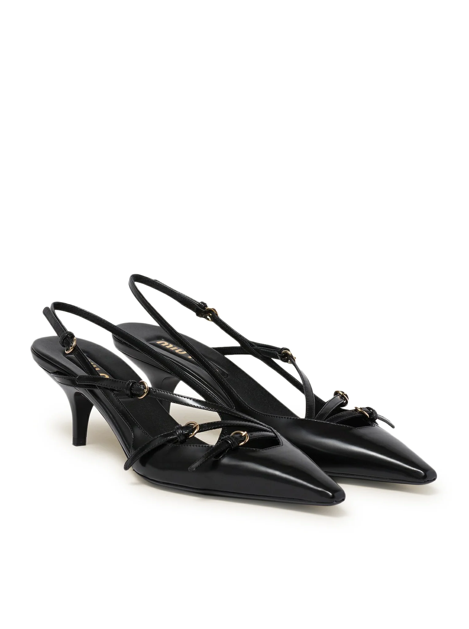 PATENT LEATHER SLINGBACK WITH BUCKLES - Image 2