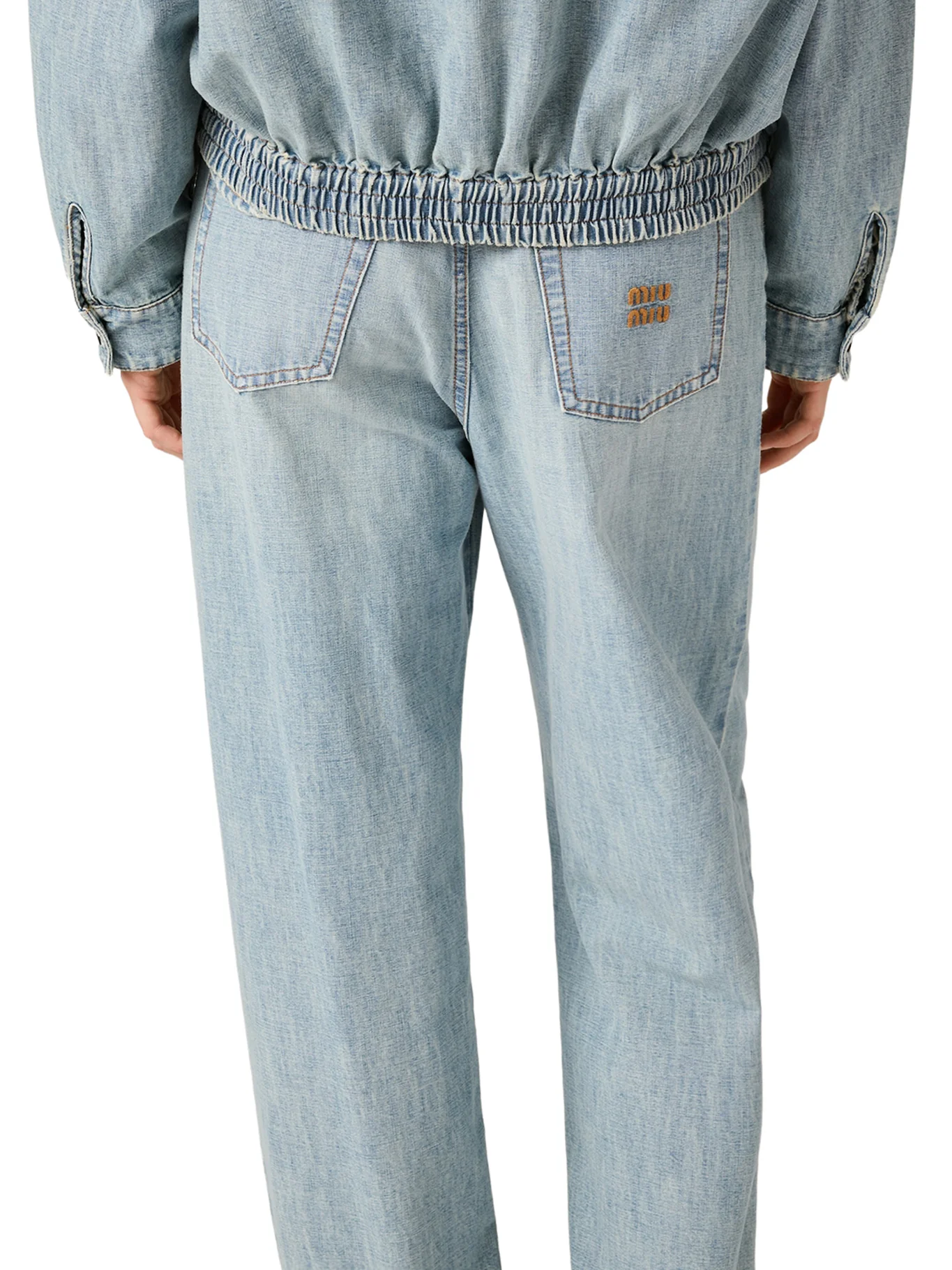 CHAMBRAY DENIM JEANS - Image 4