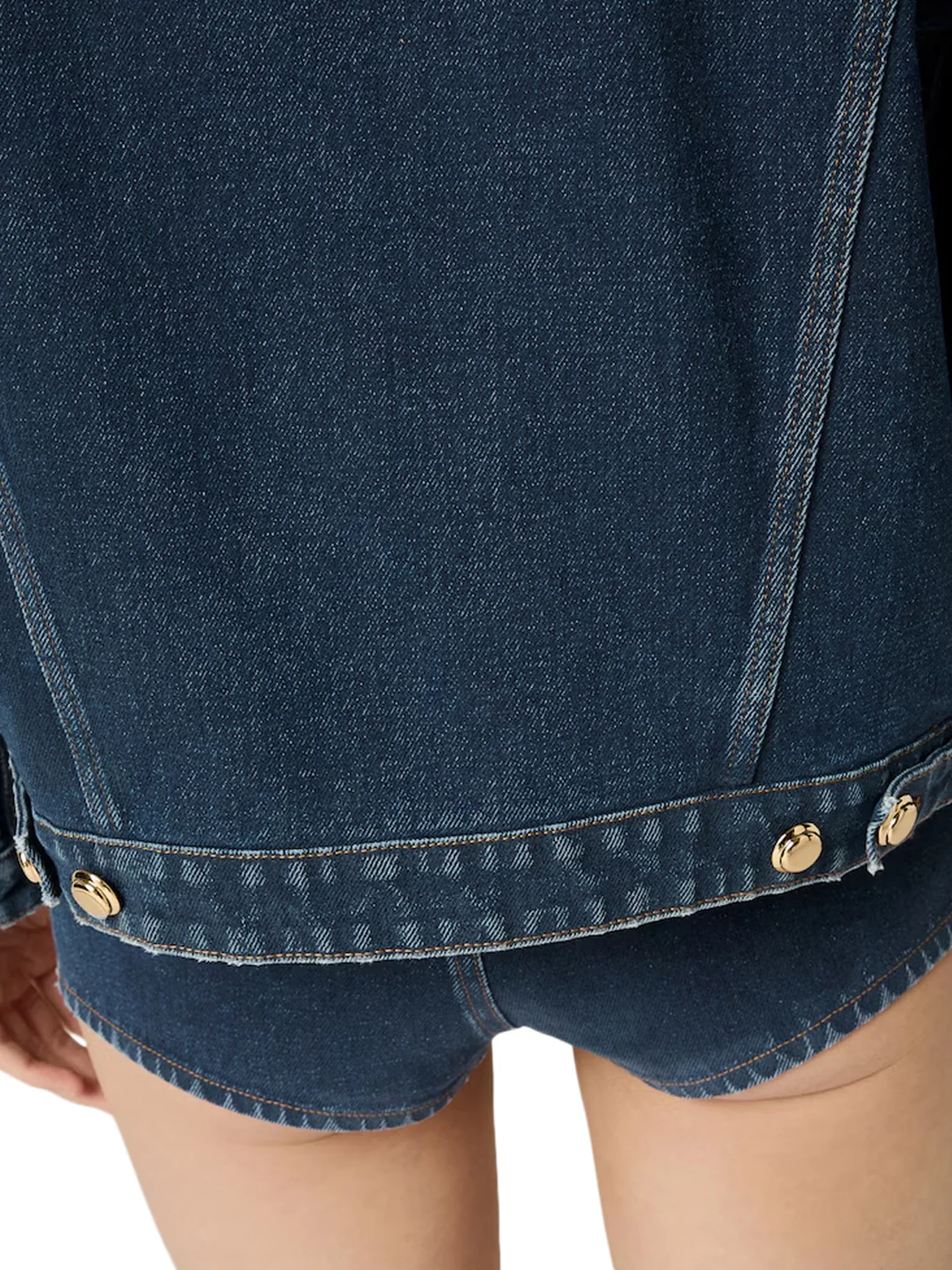 FLOCKED DENIM AND VELVET BLOUSON - Image 5