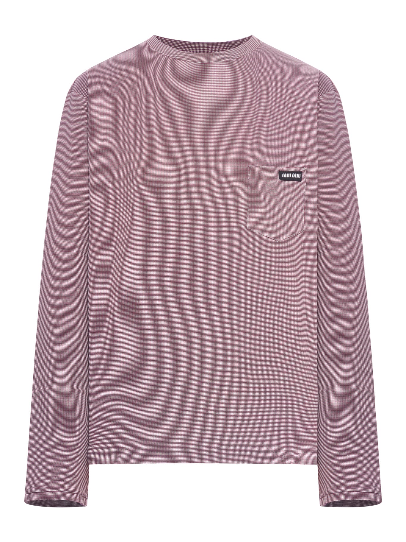 JACQUARD JERSEY T-SHIRT WITH LOGO PATCH
