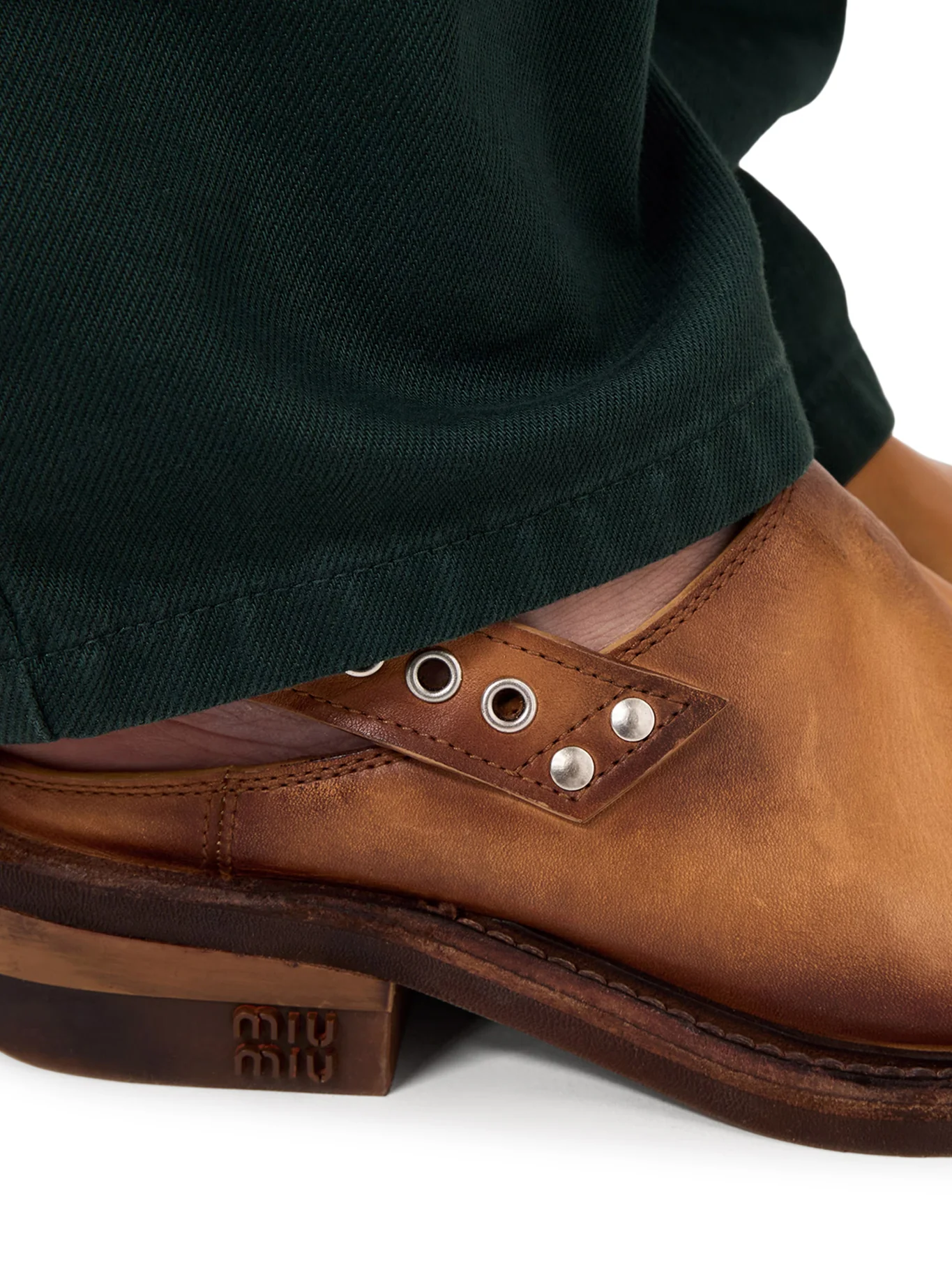 LEATHER FOULE SABOT - Image 3
