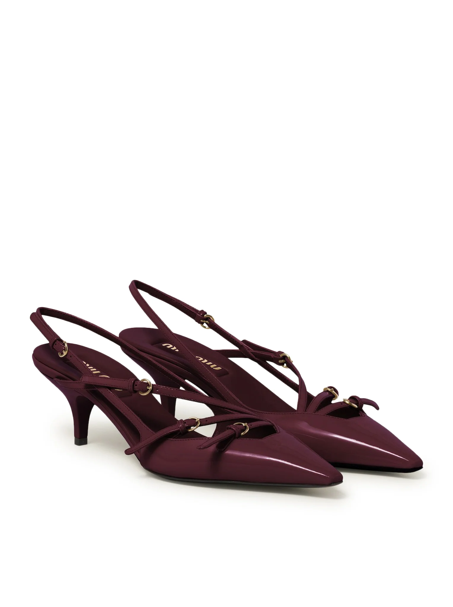 PATENT LEATHER SLINGBACK WITH BUCKLES - Image 2