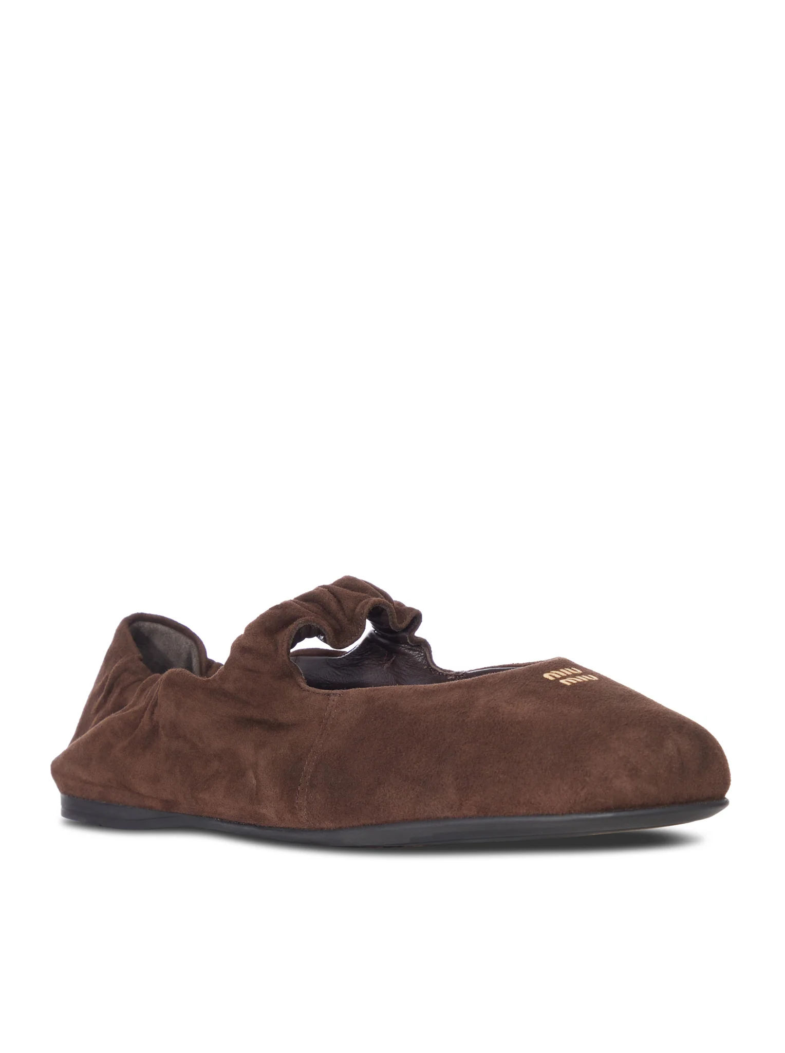 RUFFLED SUEDE BALLERINAS - Image 2