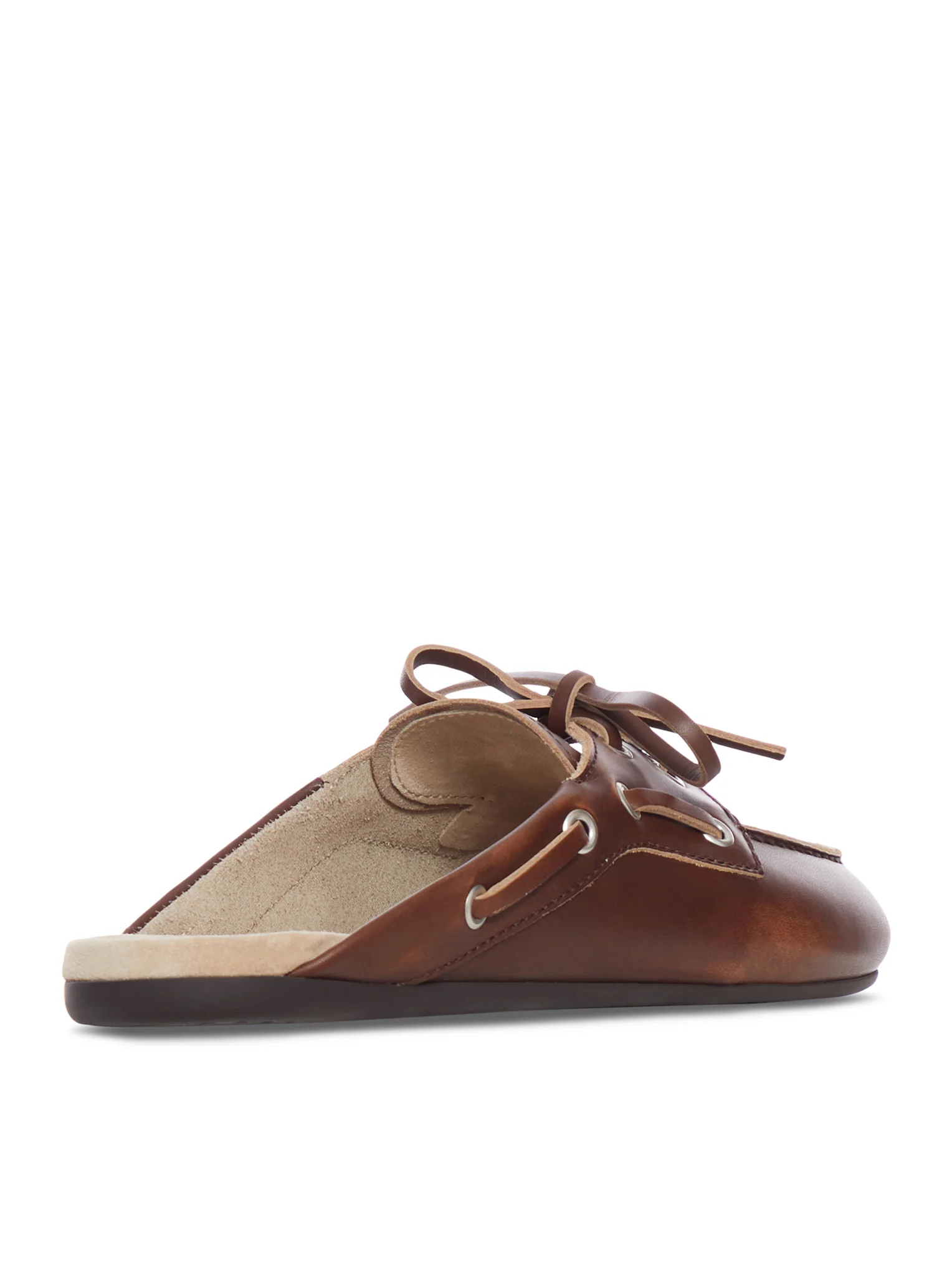 SABOT IN SMOOTH DÉLAVÉ LEATHER - Image 3