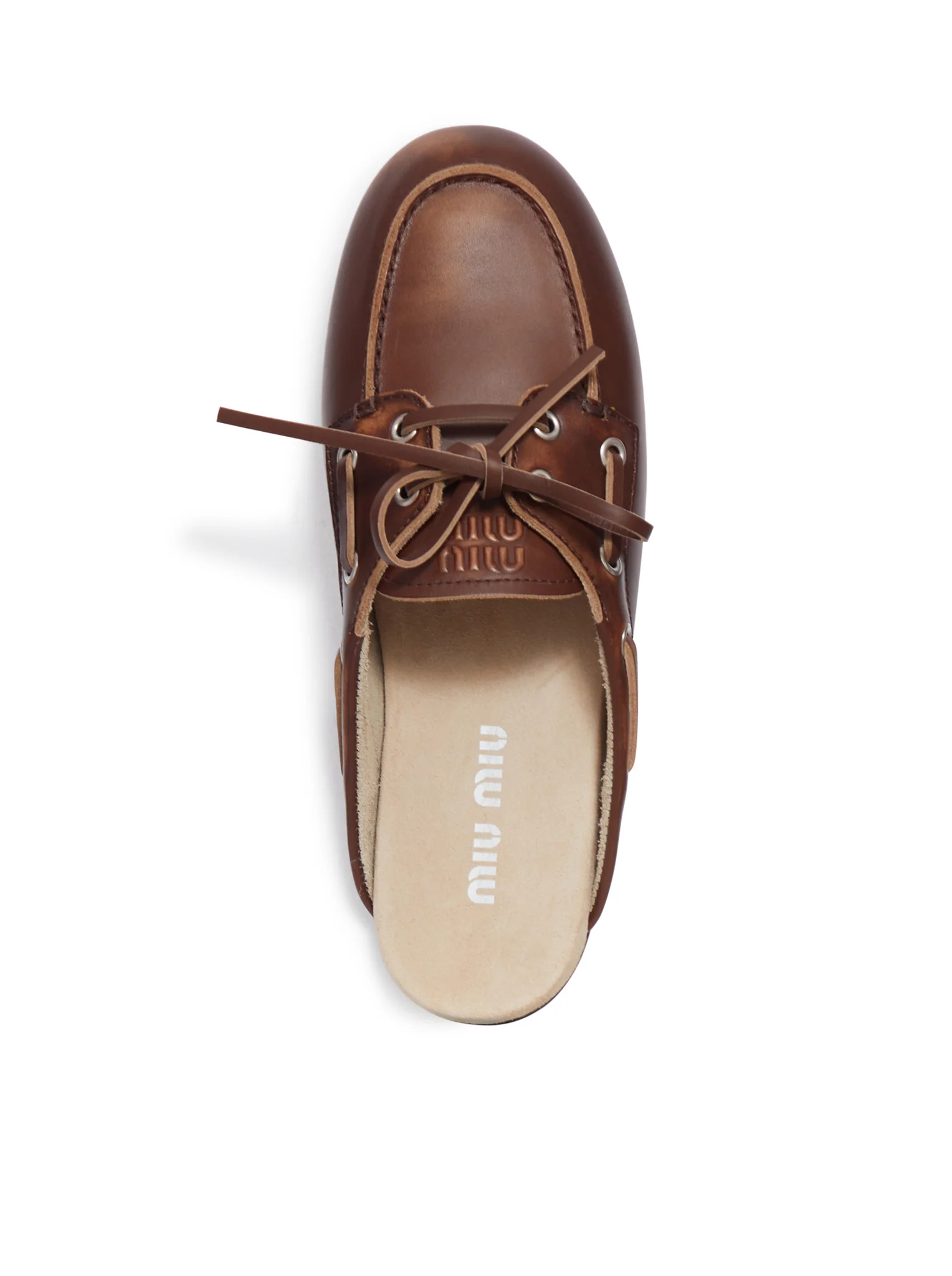 SABOT IN SMOOTH DÉLAVÉ LEATHER - Image 4