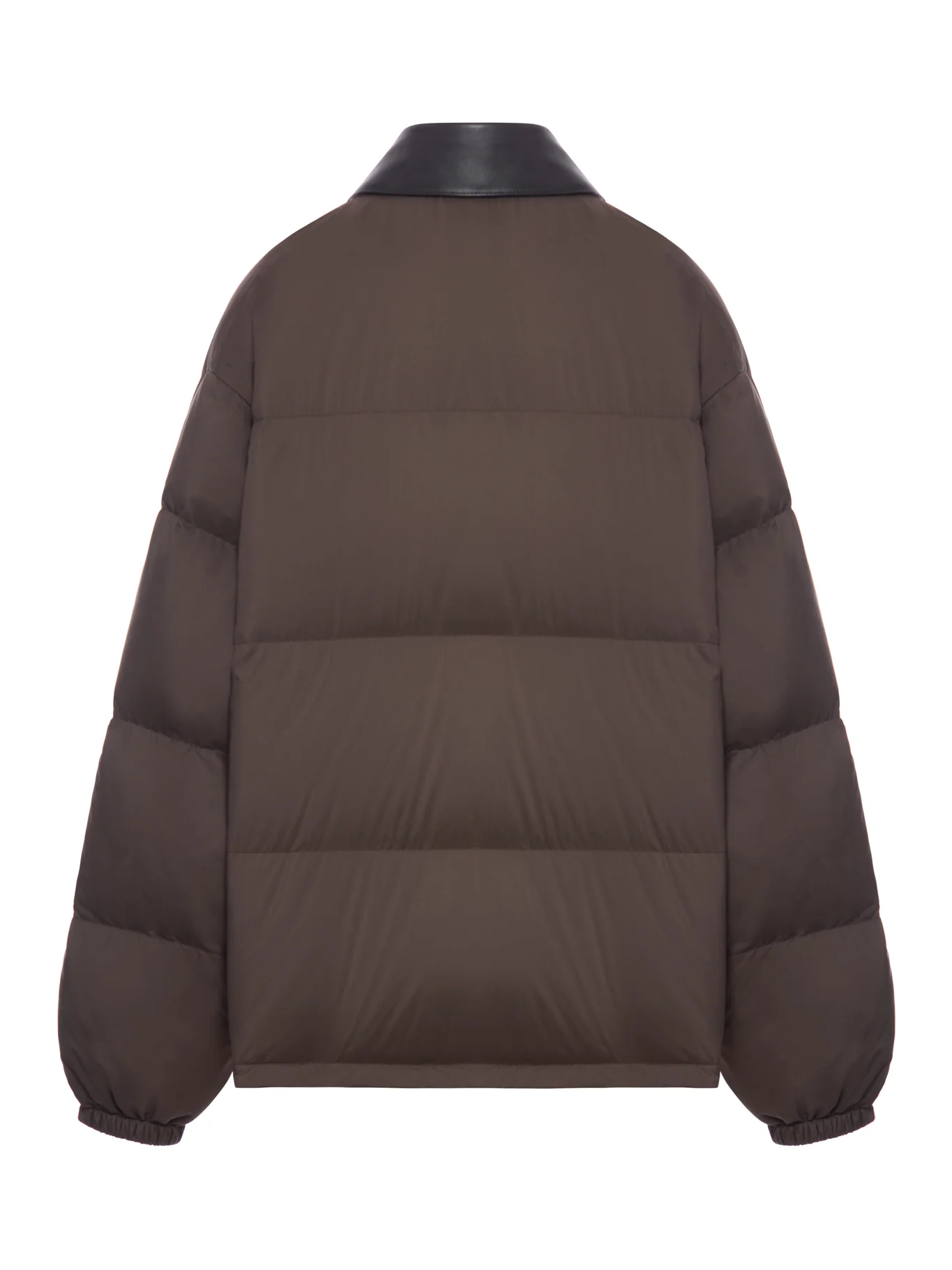 SHORT DOWN JACKET IN PONGÉ TEC - Image 2