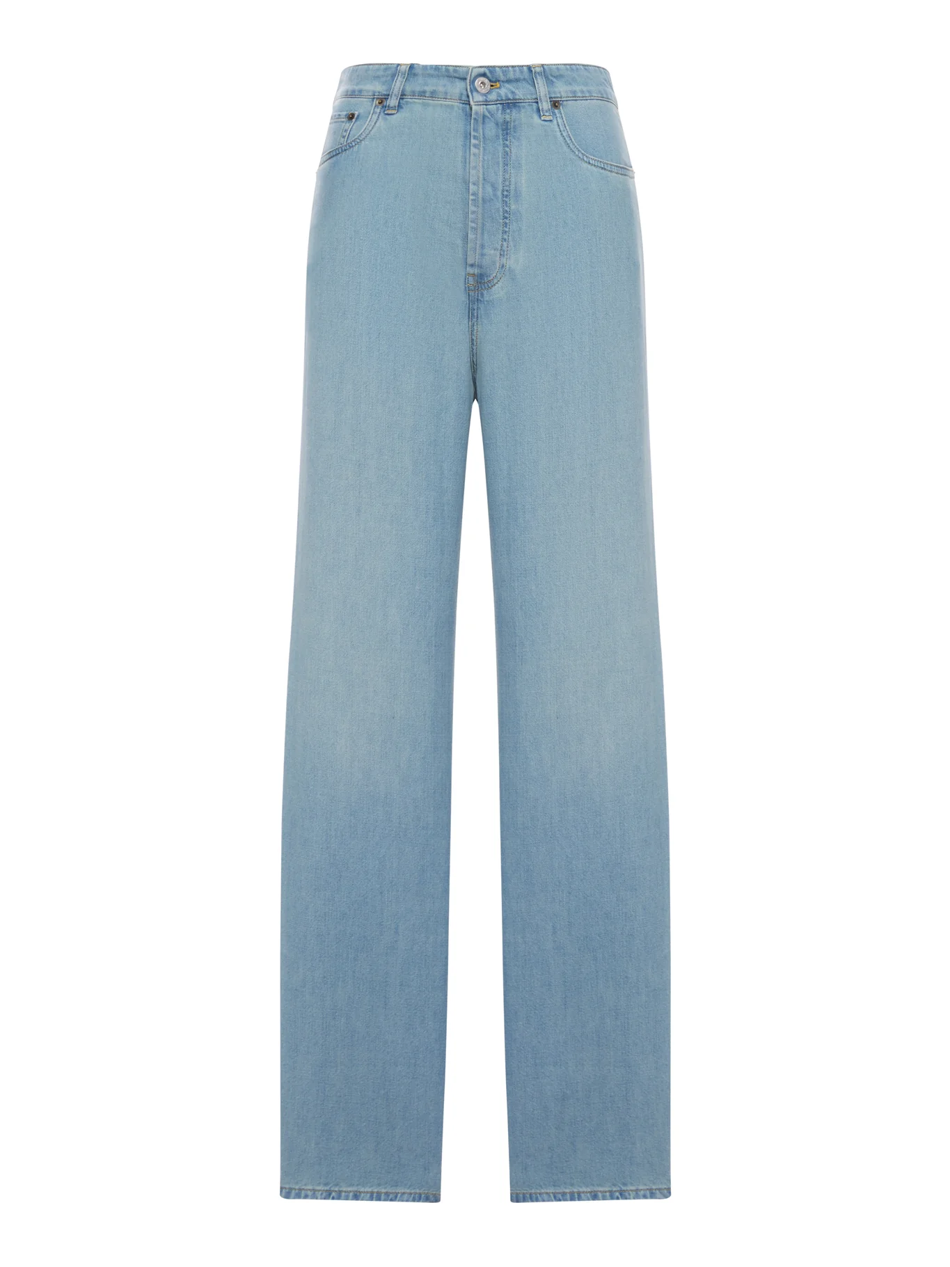 STRAIGHT LEG JEANS IN COTTON DENIM