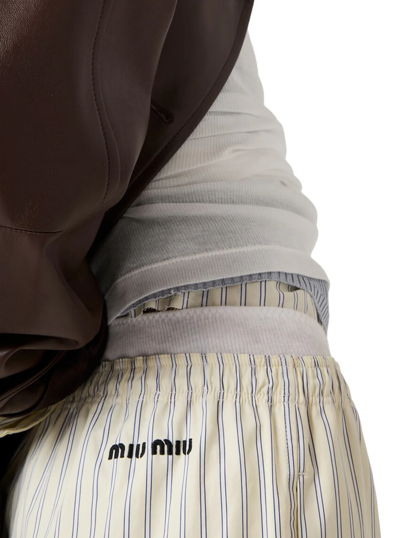 STRIPED COTTON POPLIN PANTS - Image 5