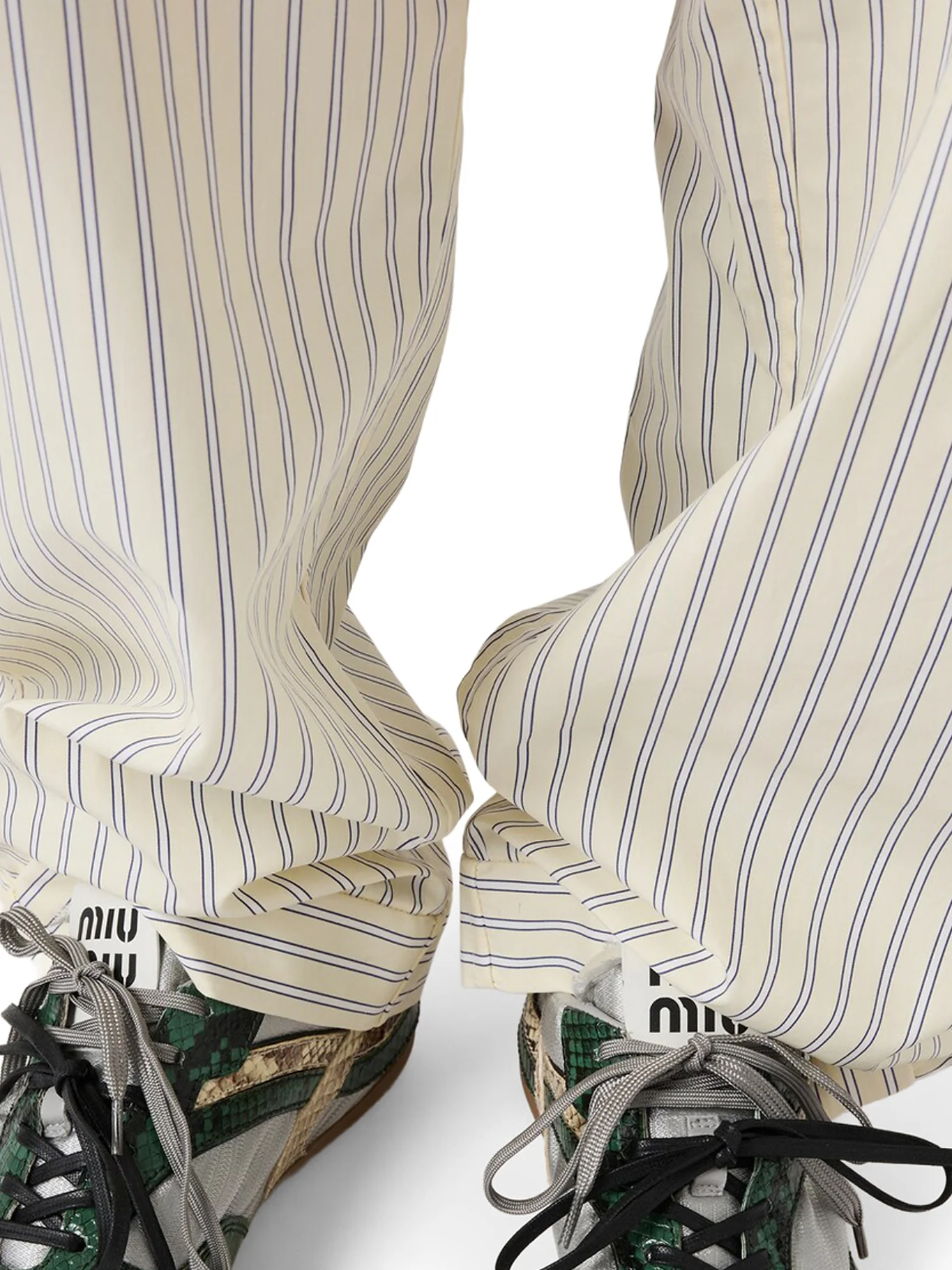 STRIPED COTTON POPLIN PANTS - Image 6