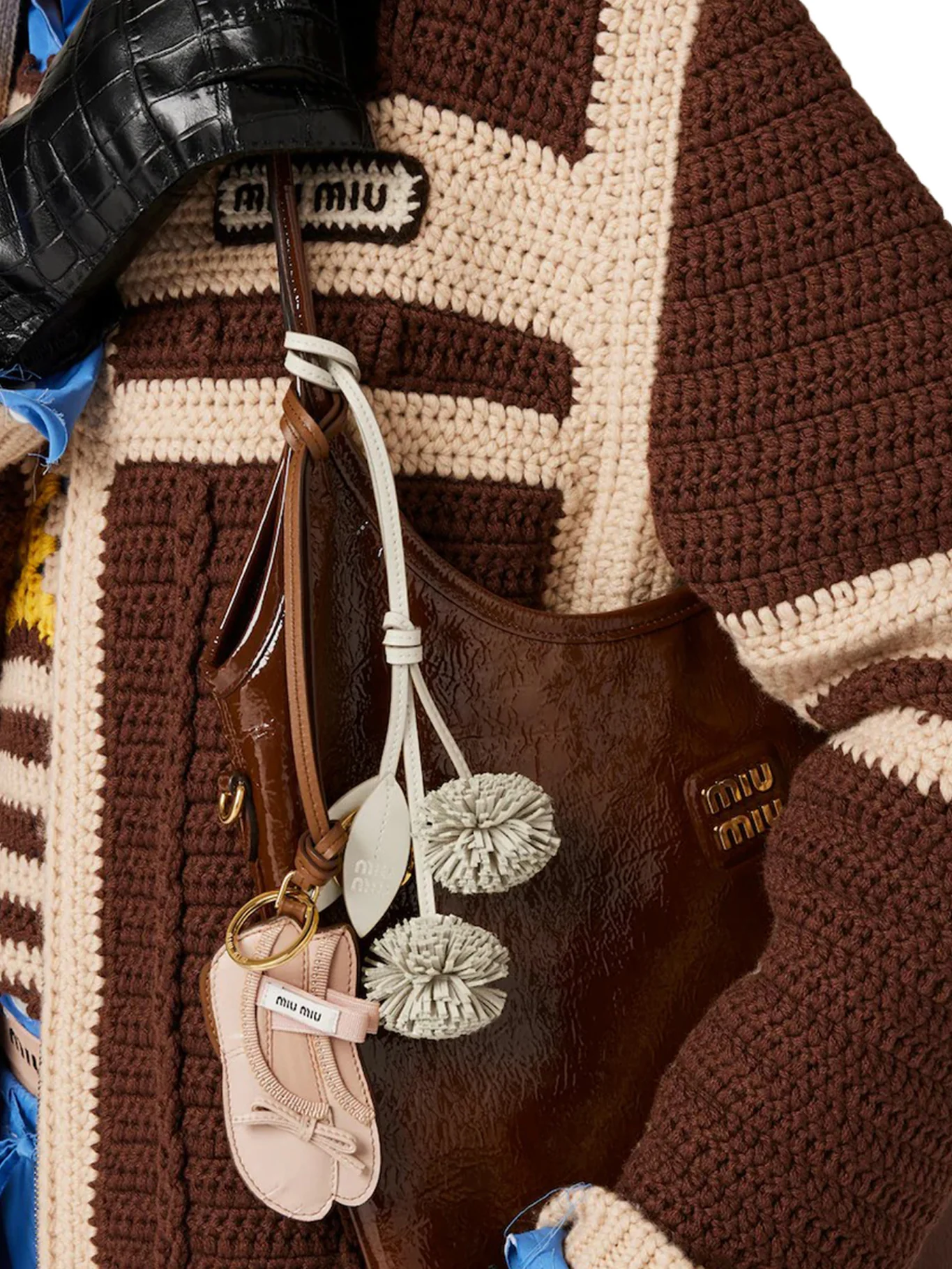 TRICK MIU BALLET LEATHER KEY RING - Image 3