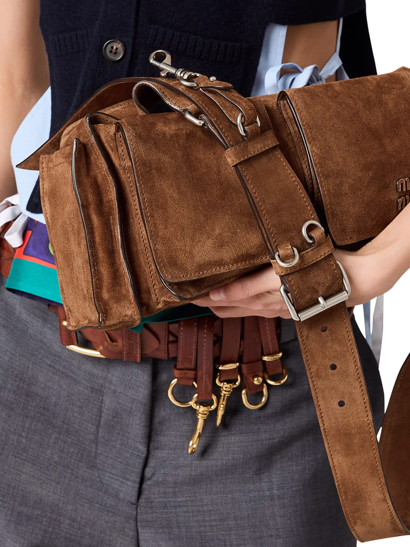 UTILITAIRE SHOULDER BAG IN SUEDE LEATHER - Image 4
