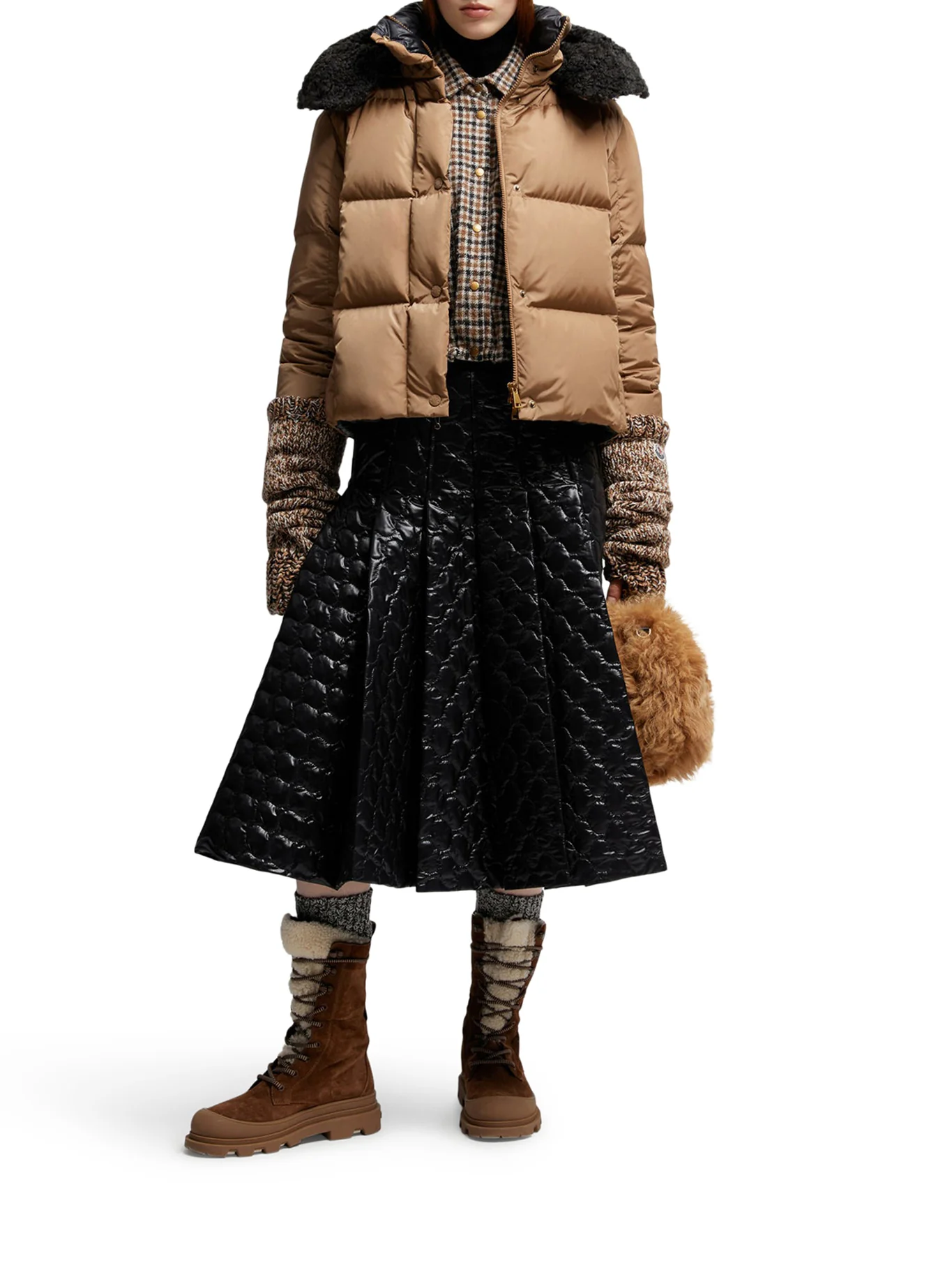 CASTELNOU SHORT DOWN JACKET WITH HOOD AND CHECKED QUILTING - Image 2