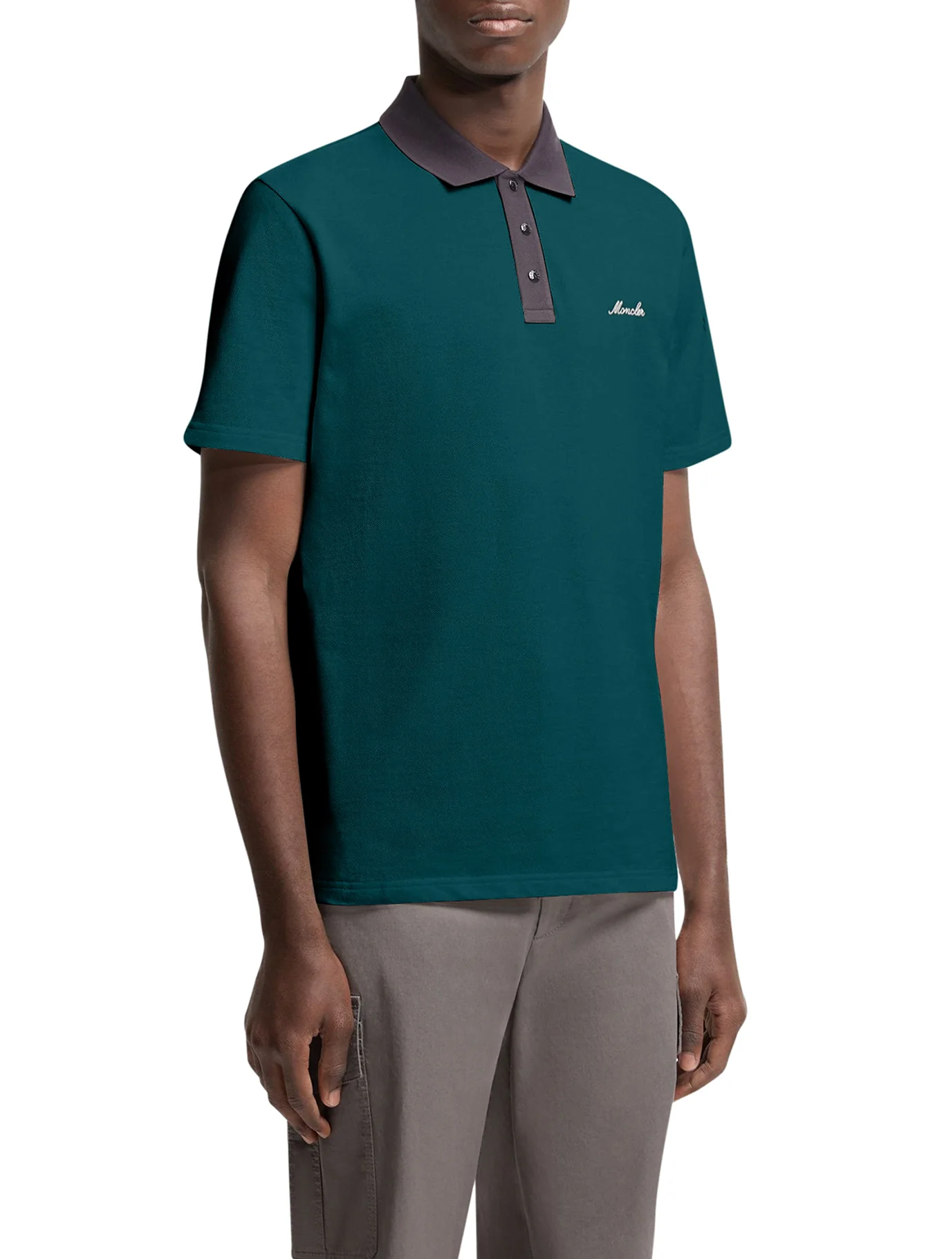 COTTON PIQUET POLO SHIRT WITH EMBROIDERED LOGO - Image 3