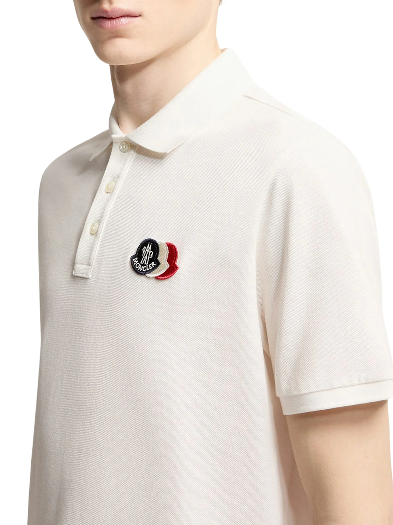 COTTON PIQUET POLO SHIRT WITH LOGO PATCH - Image 6
