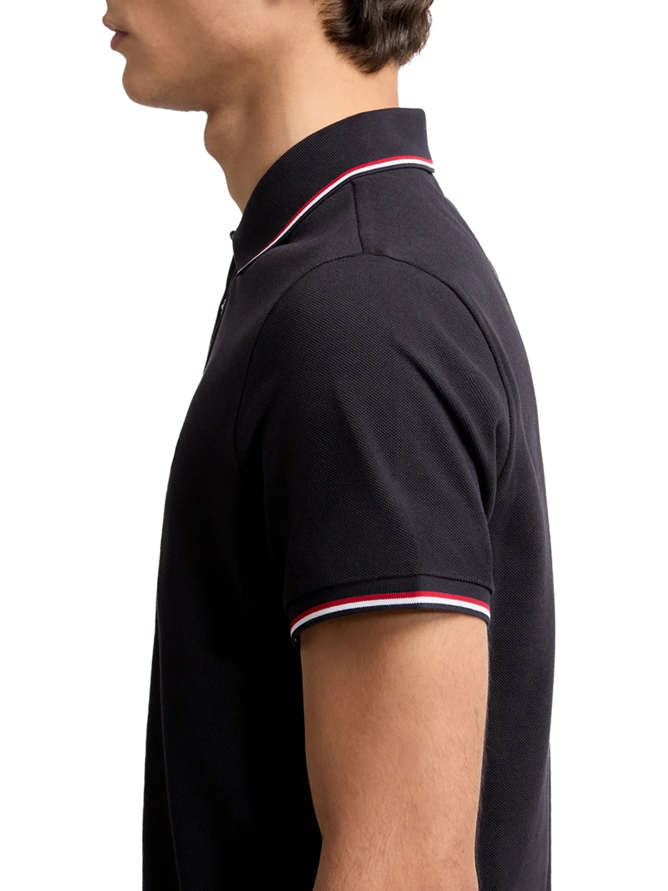COTTON PIQUET POLO SHIRT WITH TRICOLOR TRIM - Image 5