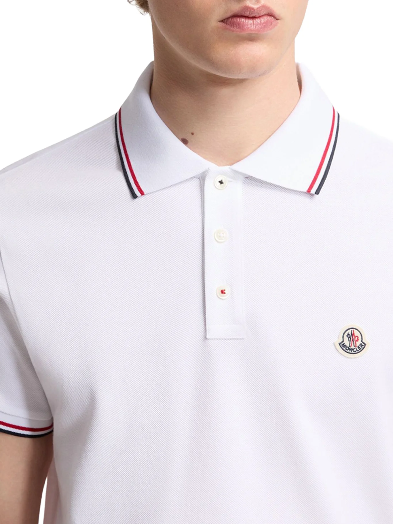 COTTON PIQUET POLO SHIRT WITH TRICOLOR TRIM - Image 6