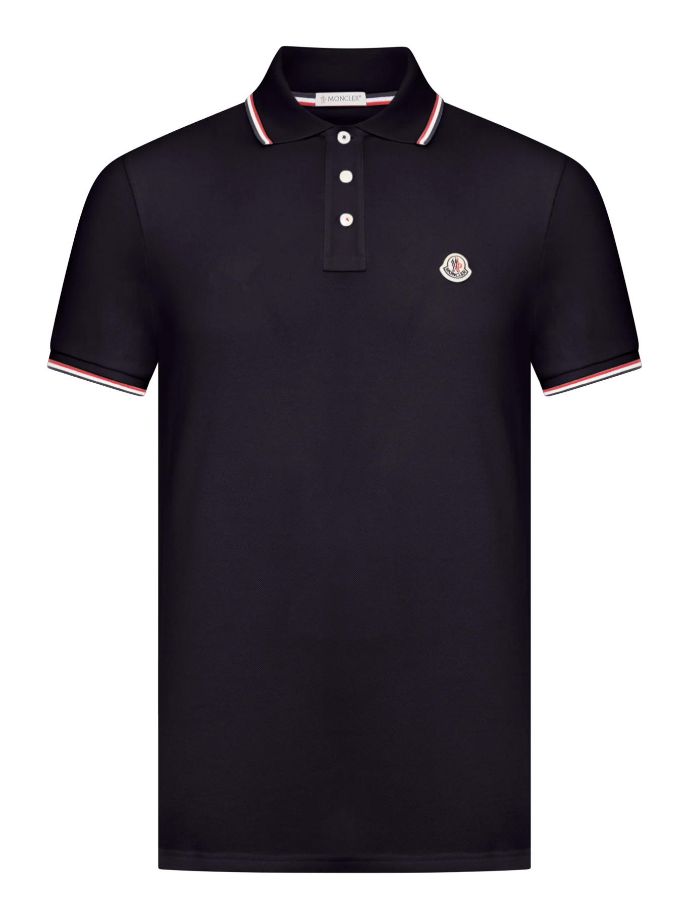COTTON PIQUET POLO SHIRT WITH TRICOLOUR FINISHES