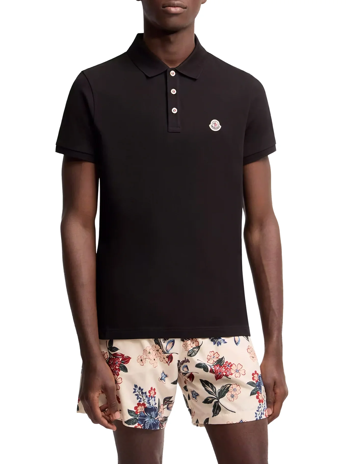 COTTON POLO SHIRT WITH LOGO PATCH - Image 3