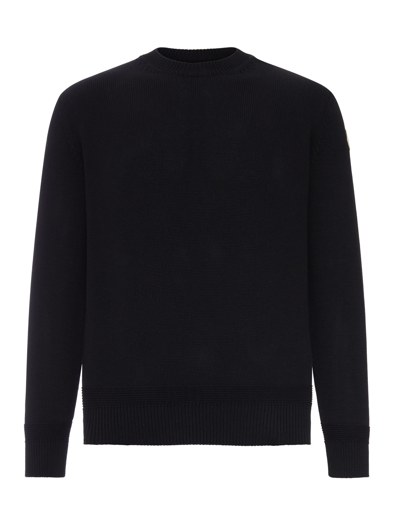 COTTON SWEATER WITH LOGO PATCH
