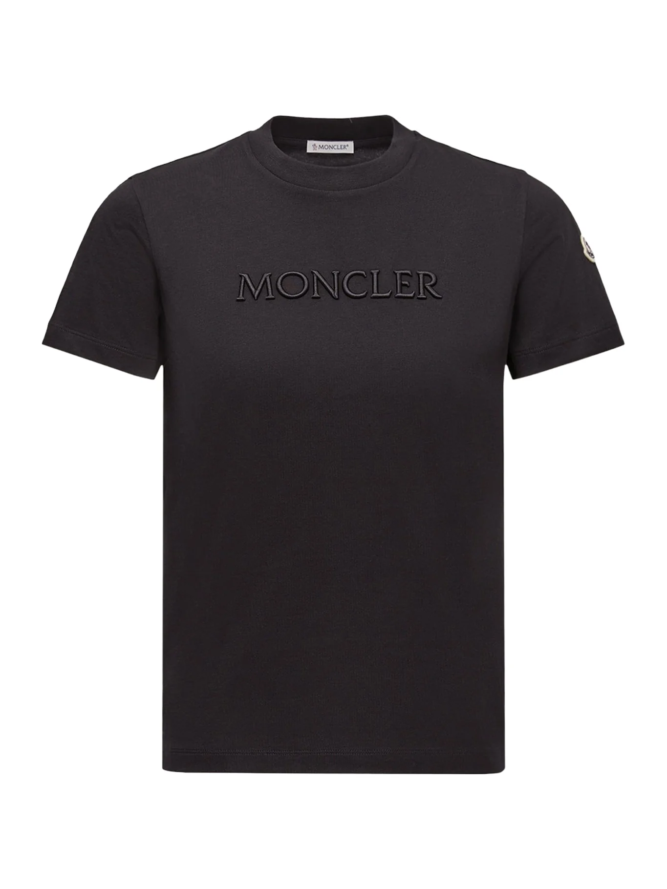 COTTON T-SHIRT WITH EMBROIDERED TONE-ON-TONE LOGO