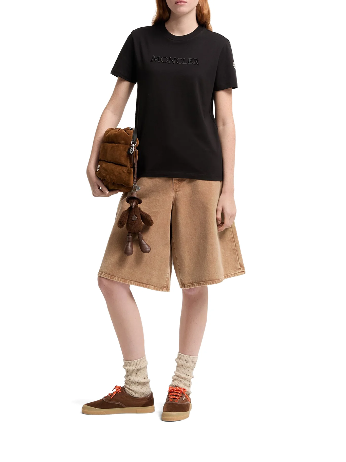 COTTON T-SHIRT WITH EMBROIDERED TONE-ON-TONE LOGO - Image 2