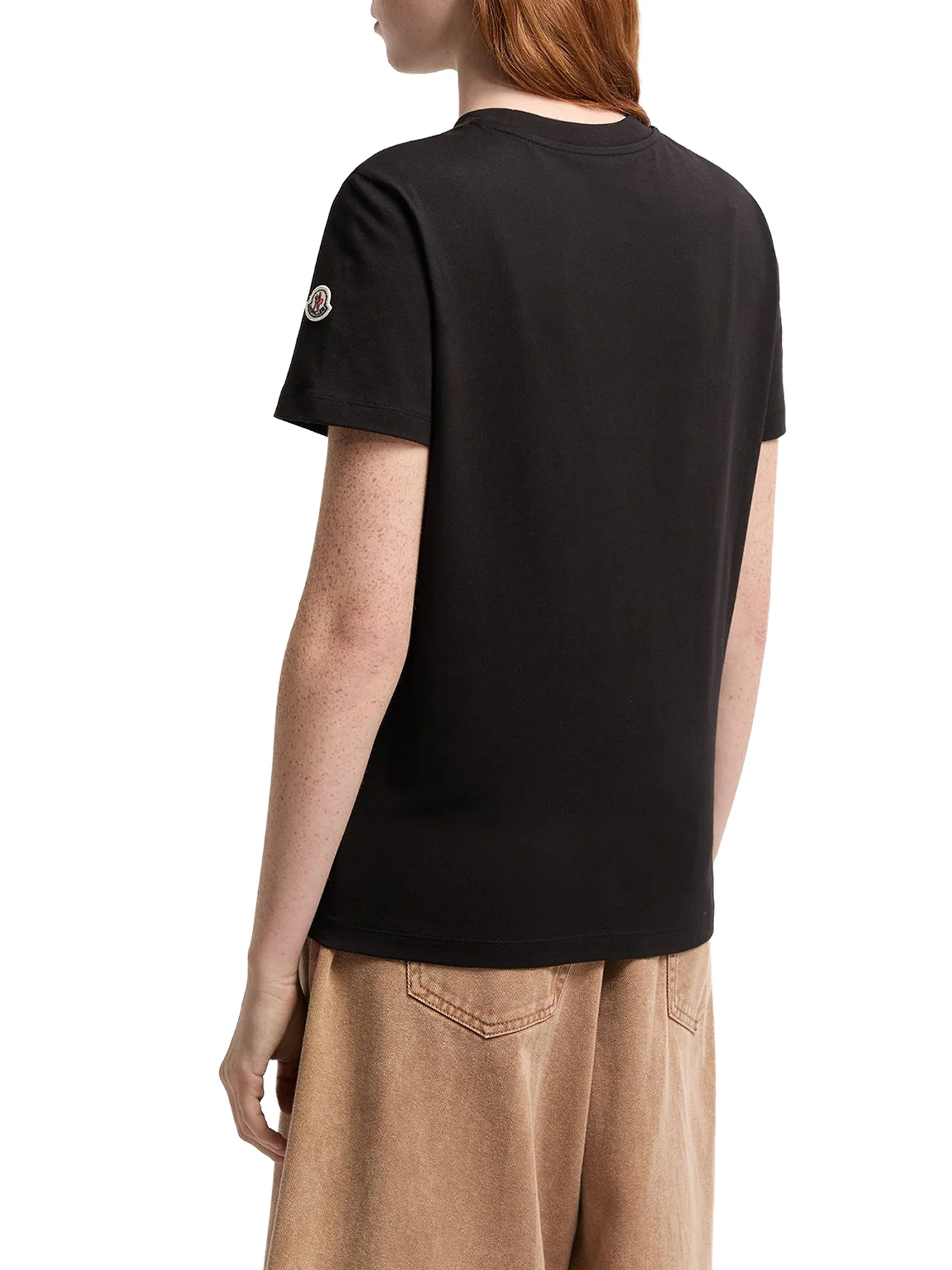 COTTON T-SHIRT WITH EMBROIDERED TONE-ON-TONE LOGO - Image 4