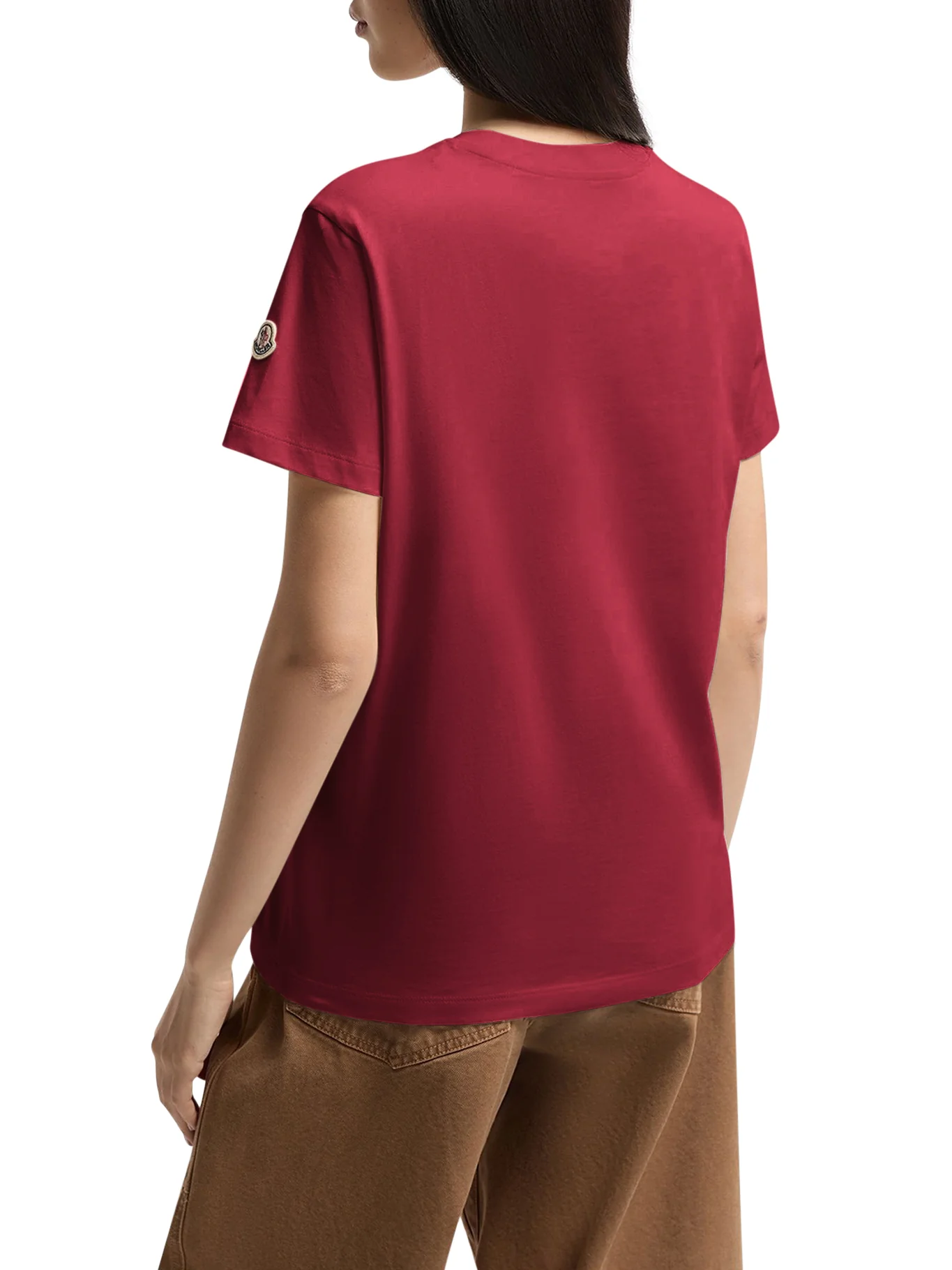 COTTON T-SHIRT WITH EMBROIDERED TONE-ON-TONE LOGO - Image 4